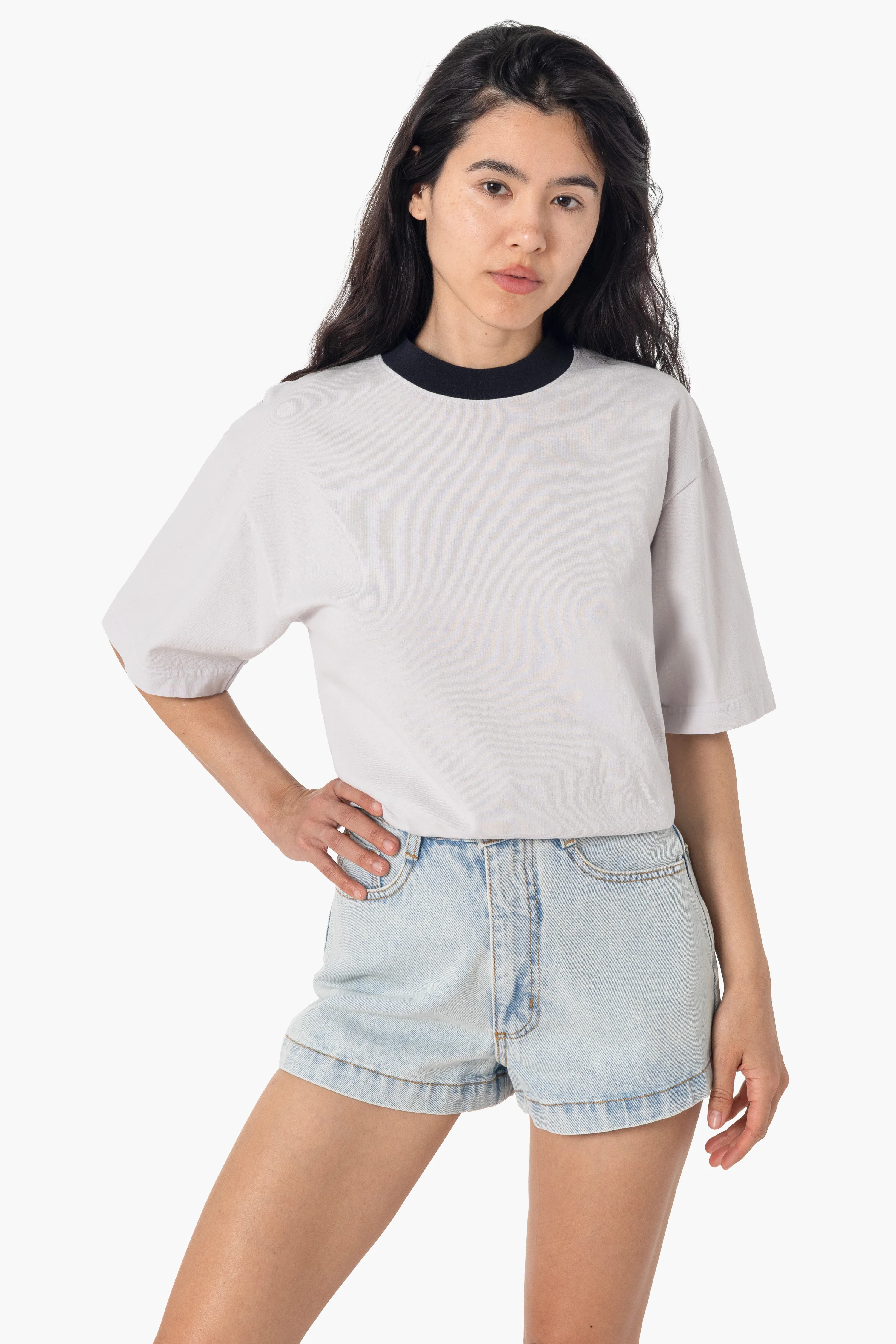 1801GDRIN - 6.5oz Garment Dye Crew Neck Ringer T-Shirt - Image 2