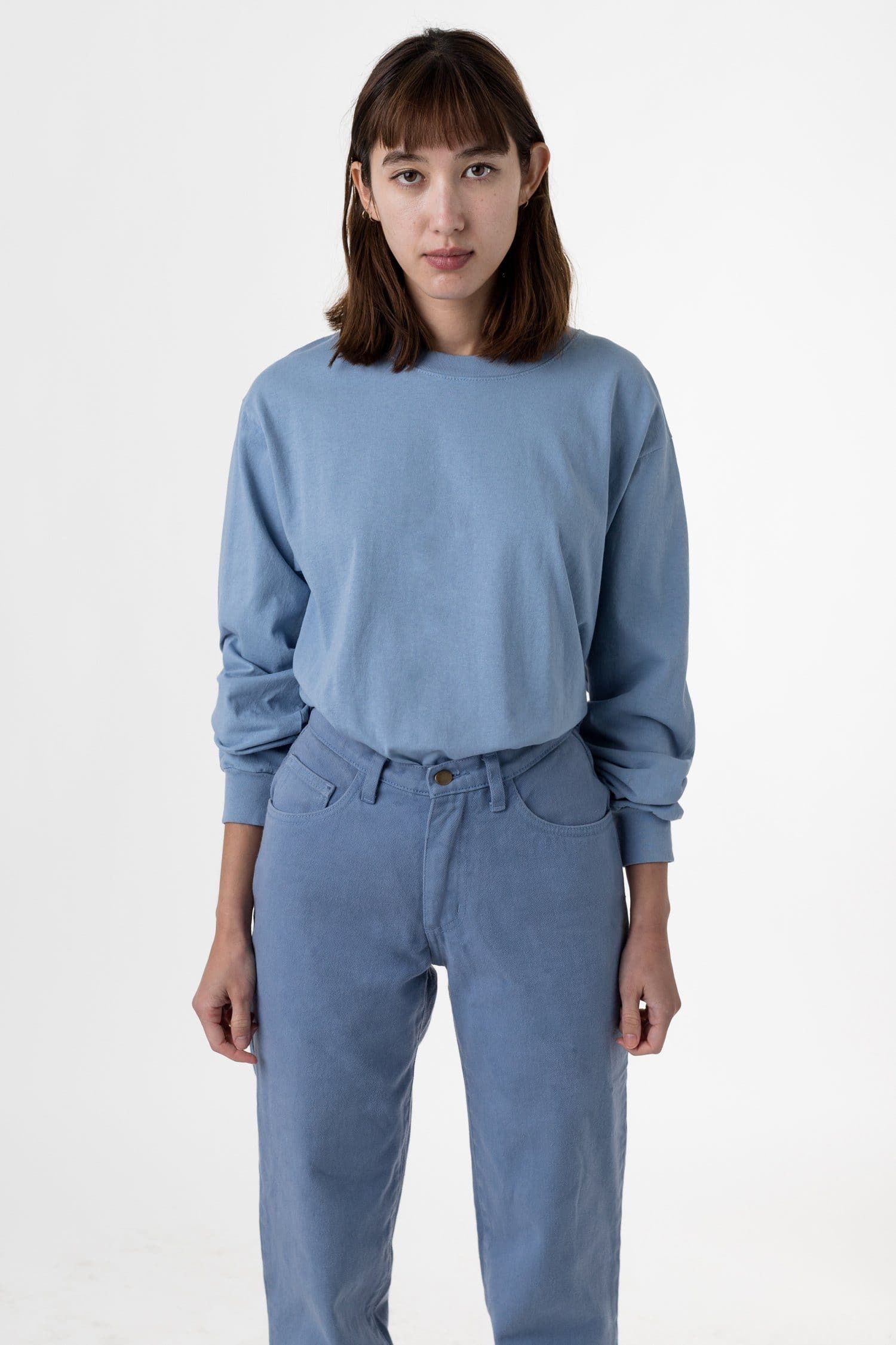 1807GD Unisex - 6.5oz Long Sleeve Garment Dye Crew Neck T-Shirt - Image 11