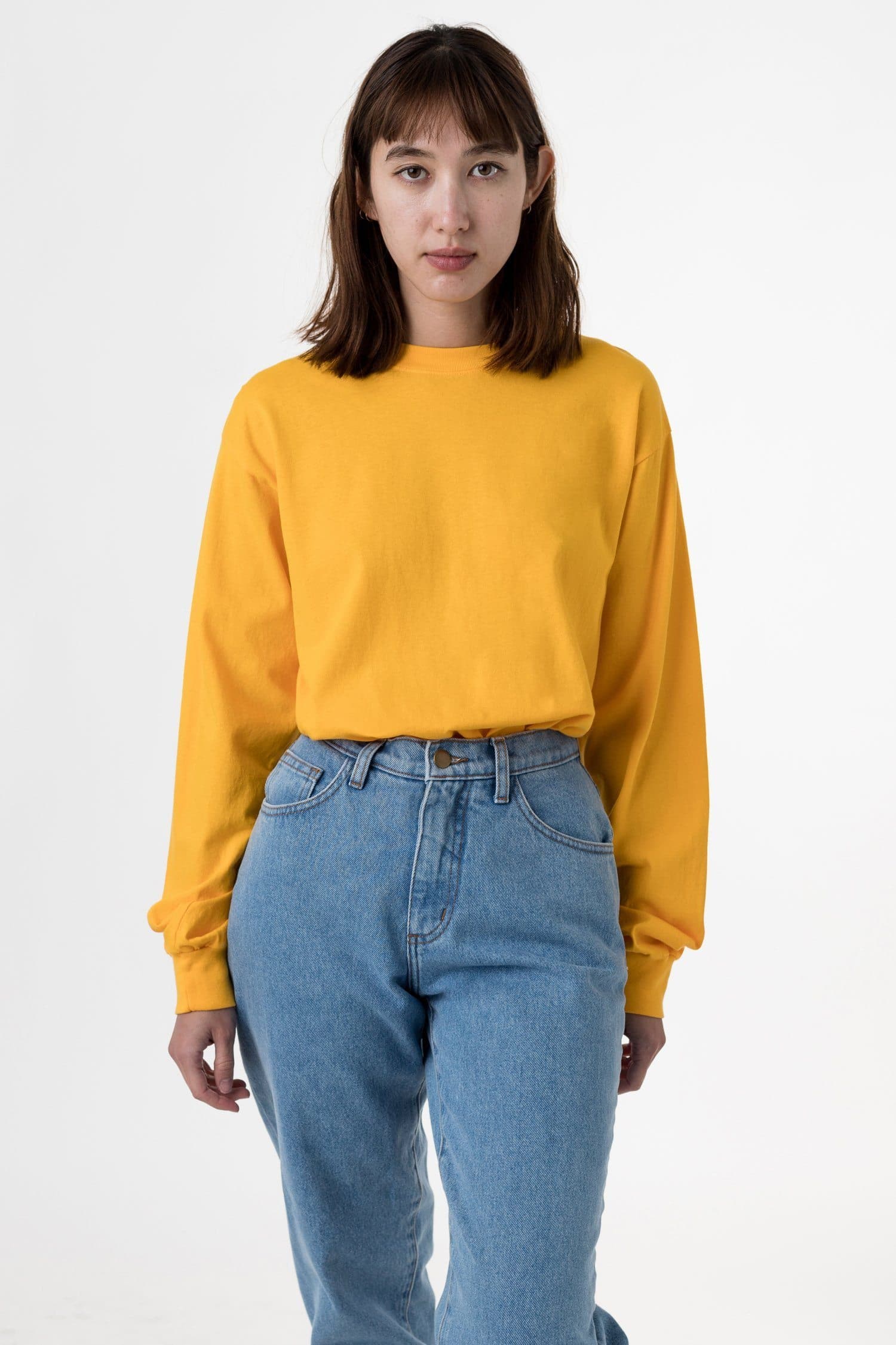 1807GD Unisex - 6.5oz Long Sleeve Garment Dye Crew Neck T-Shirt - Image 16