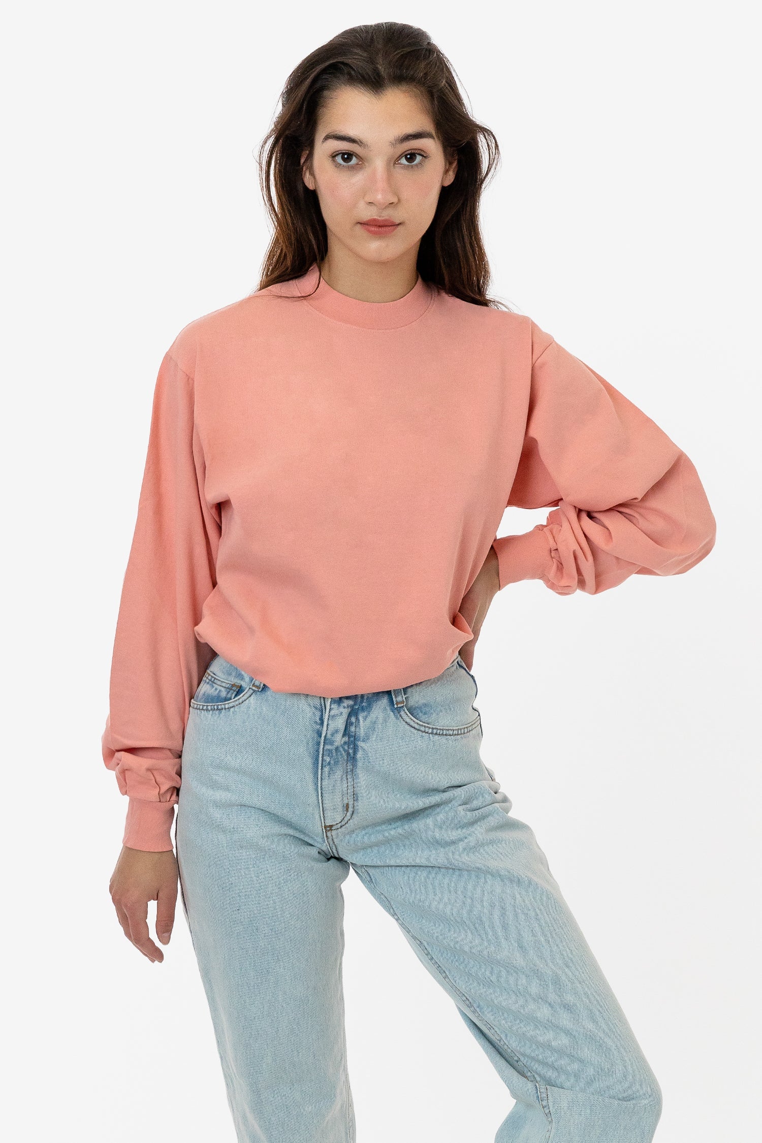 1807GD Unisex - 6.5oz Long Sleeve Garment Dye Crew Neck T-Shirt - Image 2