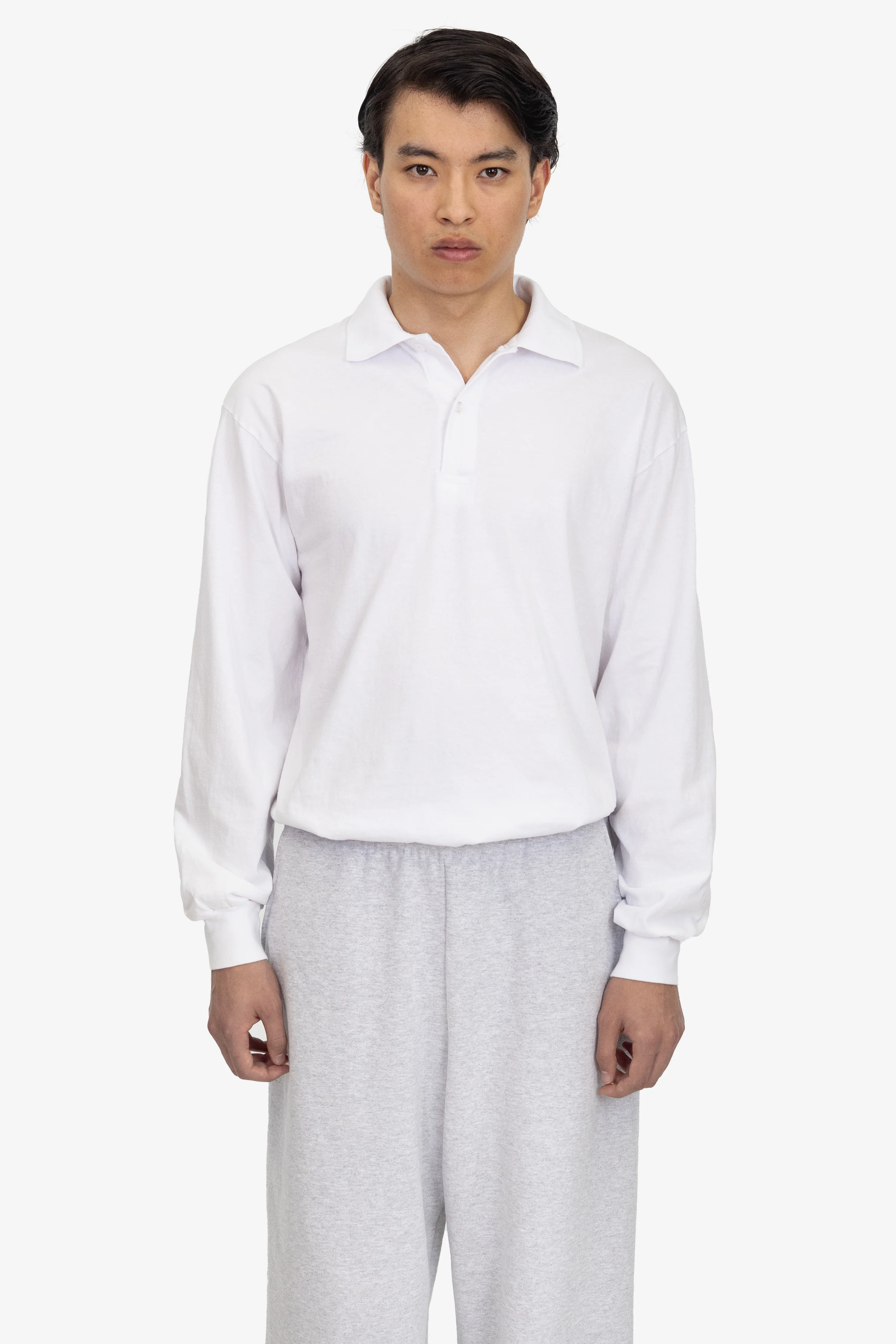 18417GD - 18/1 Long Sleeve Polo T-Shirt - Image 2