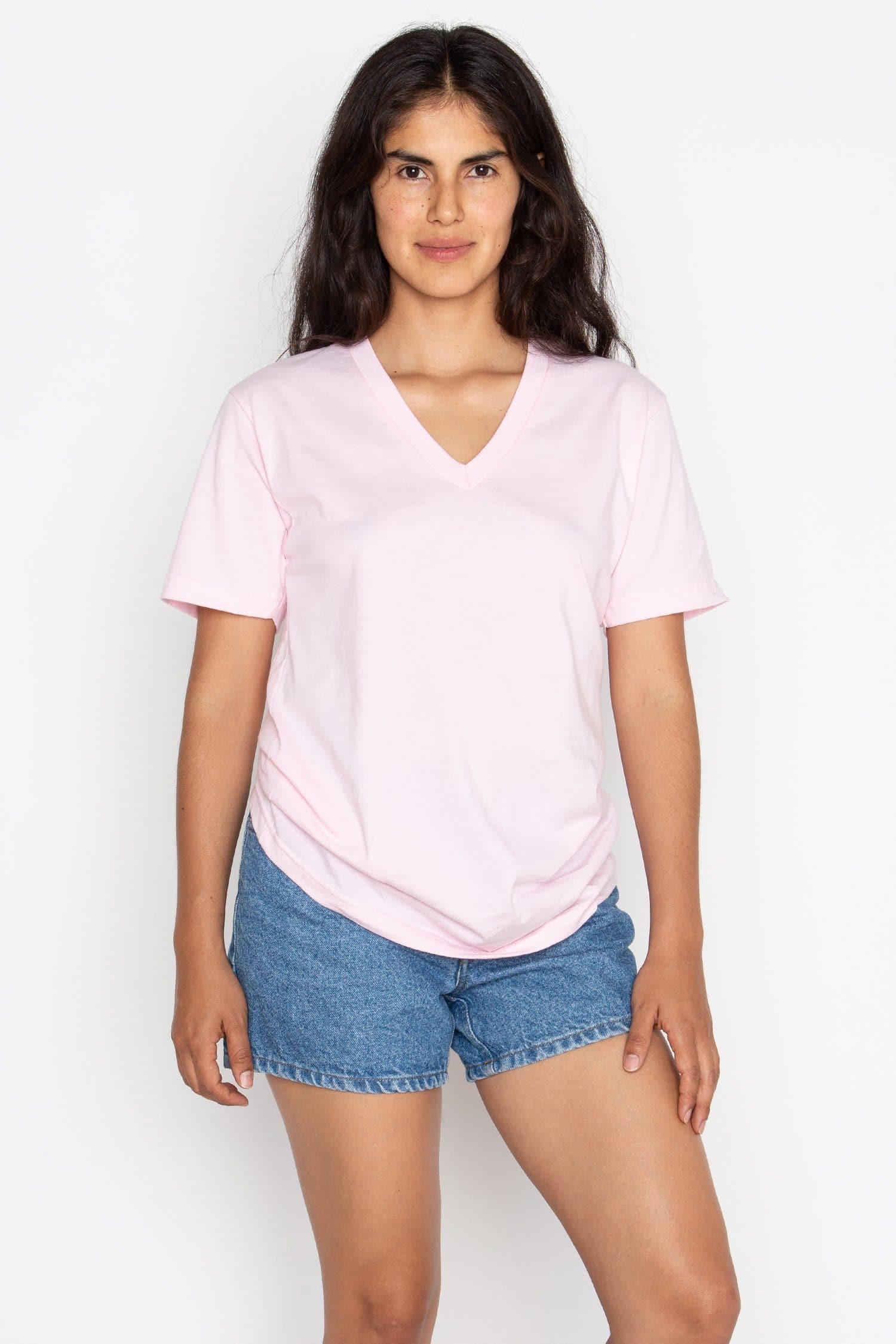 24056 - Fine Jersey V-Neck T-Shirt - Image 2