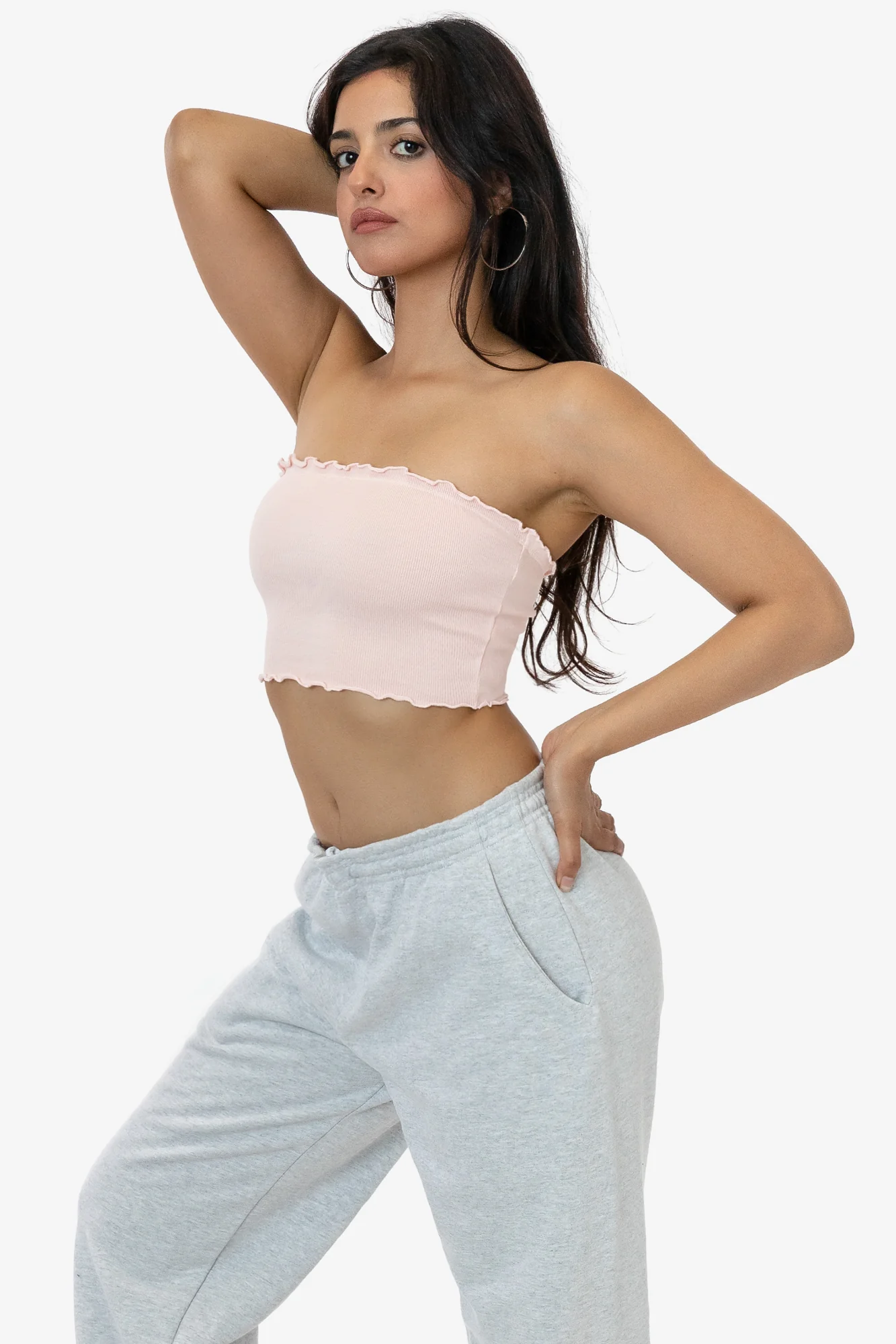 3393GD - 2x1 Lettuce Cropped Tube Top - Image 2