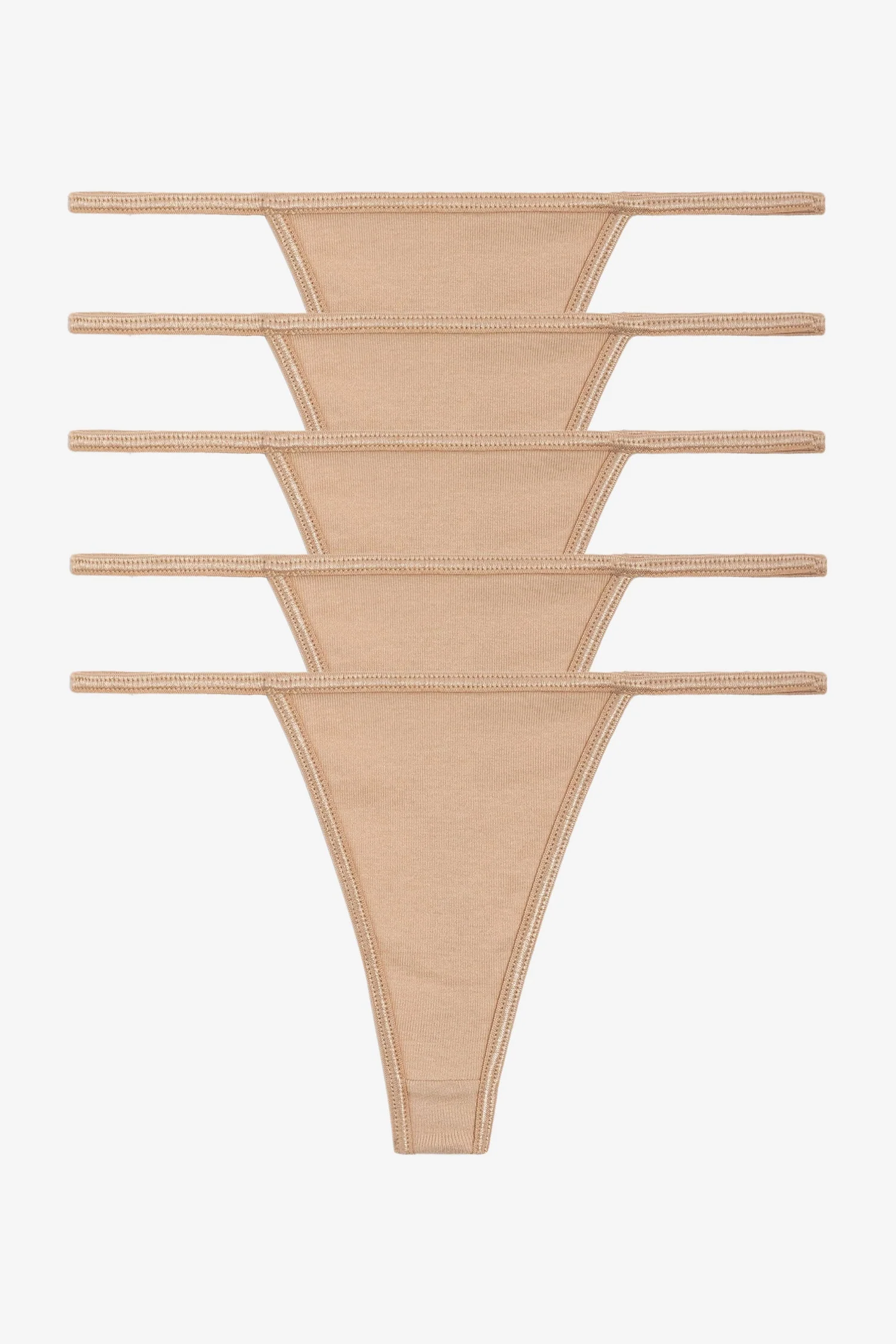 43013-5PK - 5 Pack Baby Rib Thong