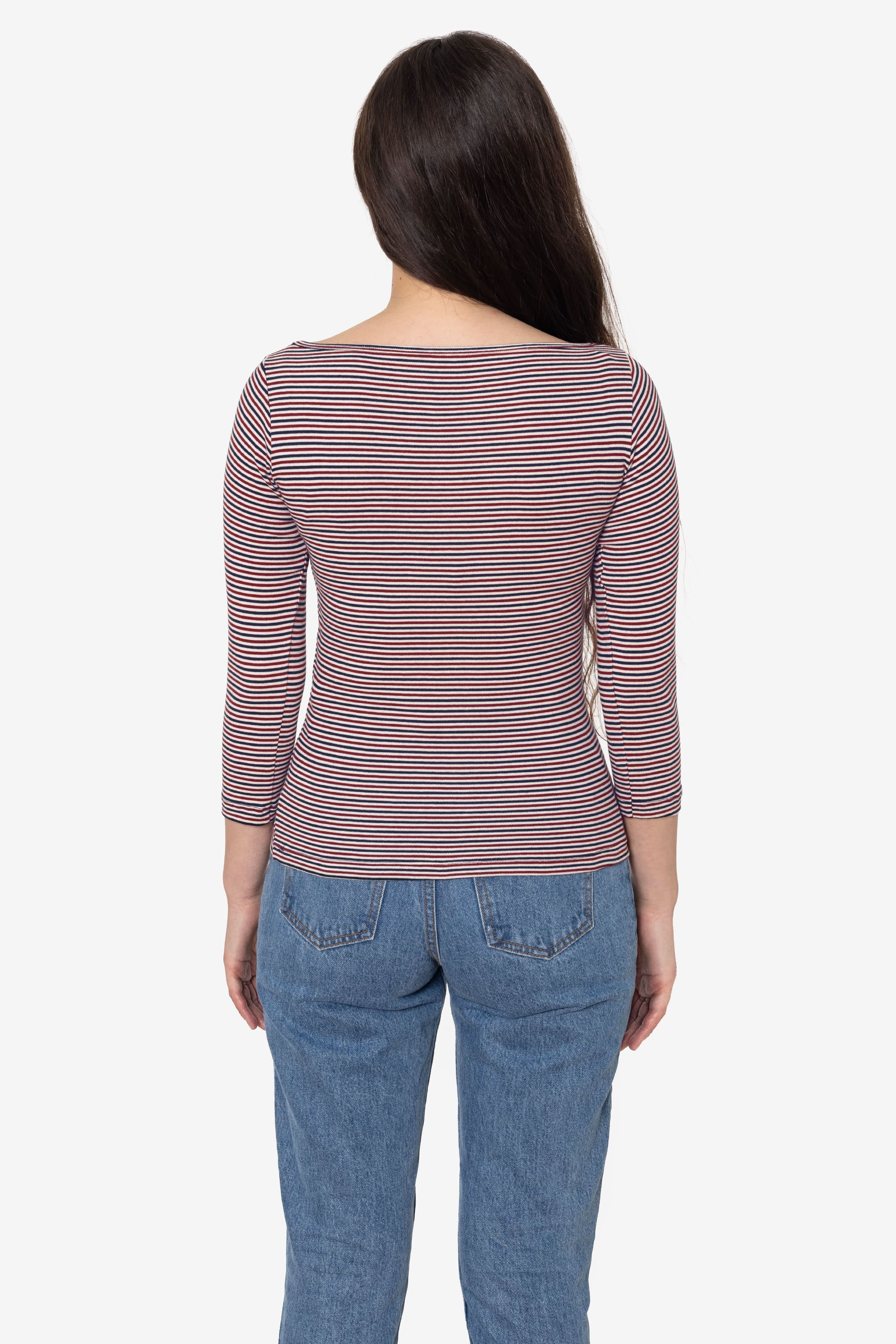 43044 - Baby Rib 3/4 Sleeve Boatneck Top - Image 19