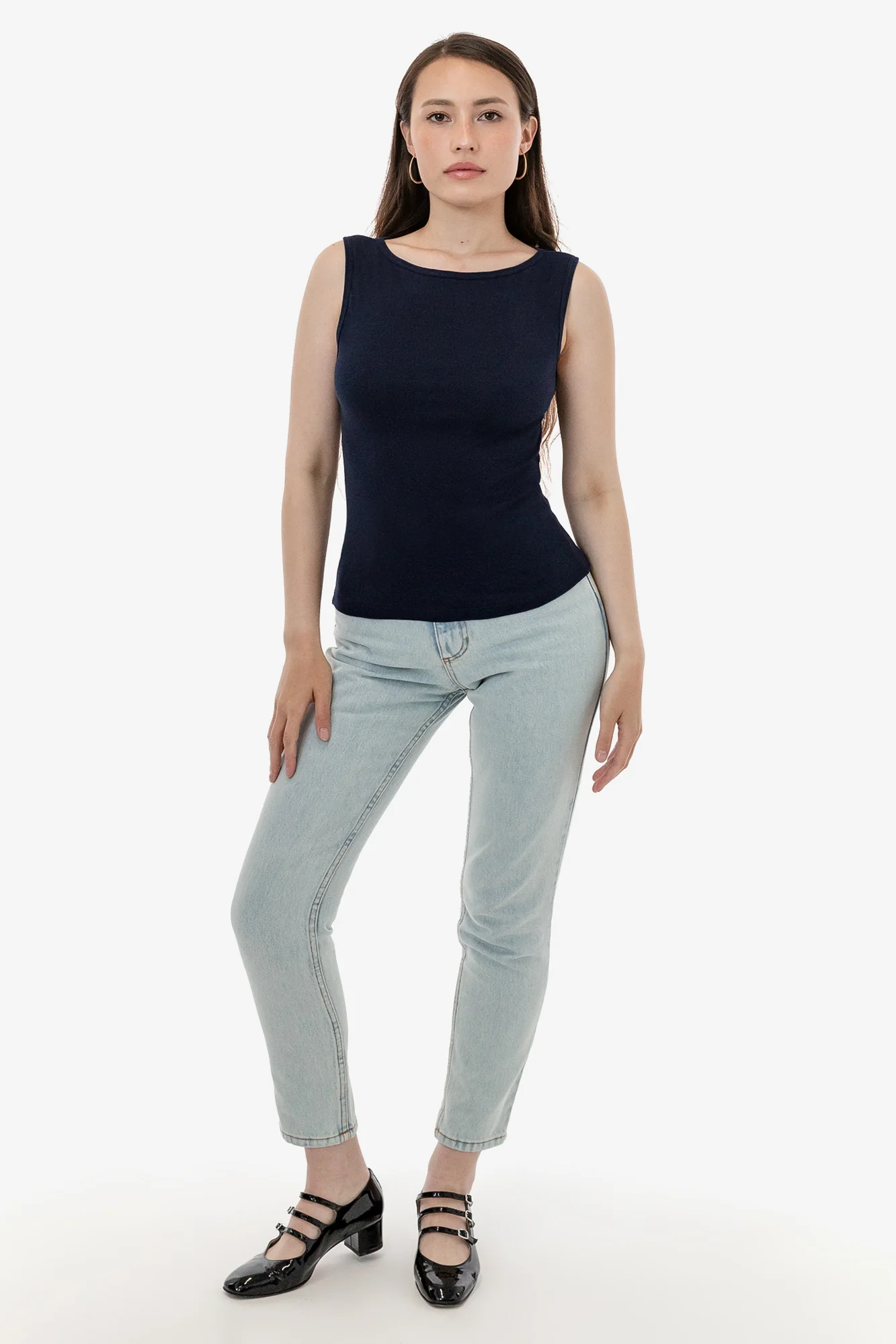 43045 - Baby Rib Sleeveless Boatneck Top - Image 12
