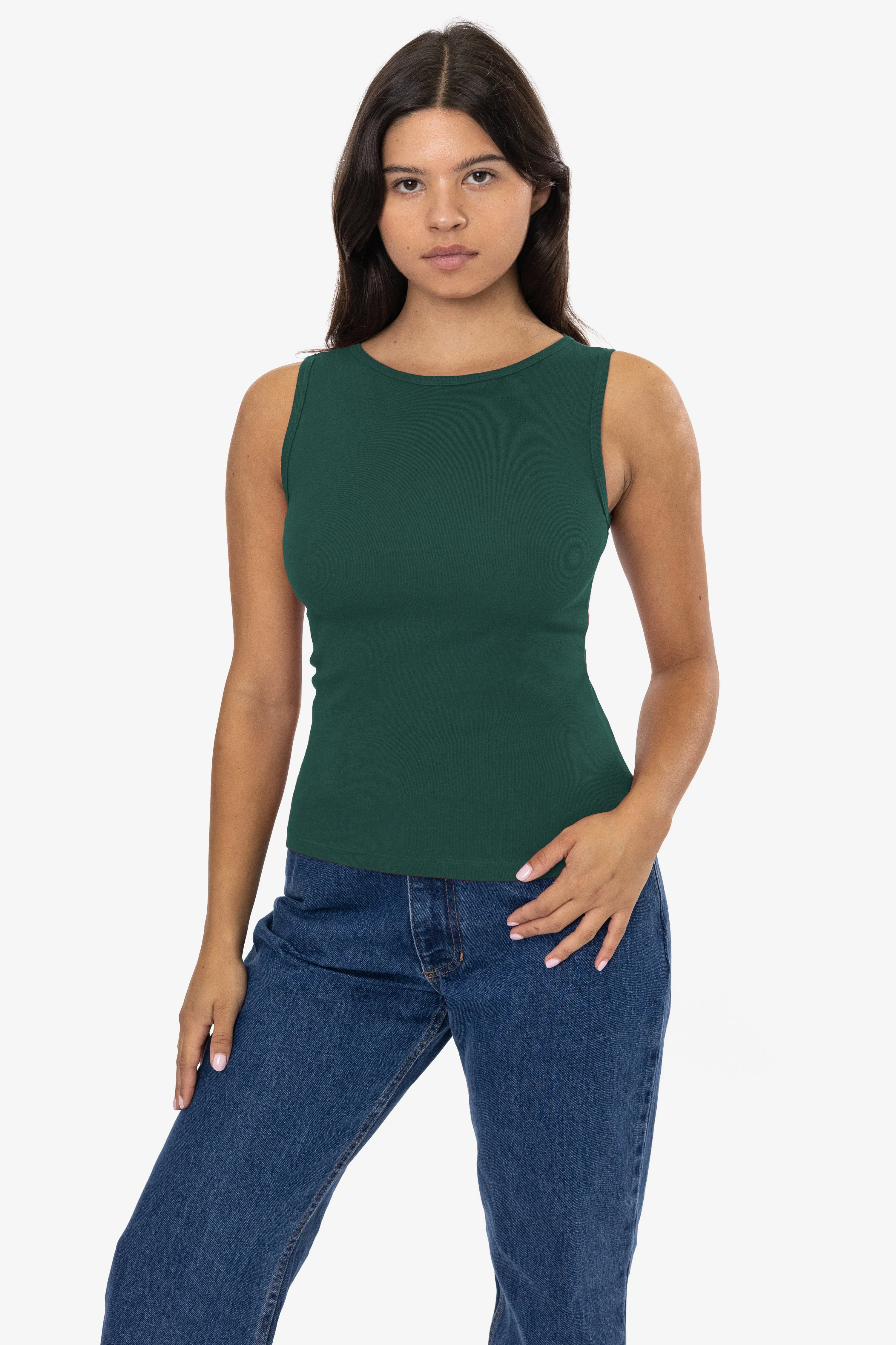 43045 - Baby Rib Sleeveless Boatneck Top - Image 20