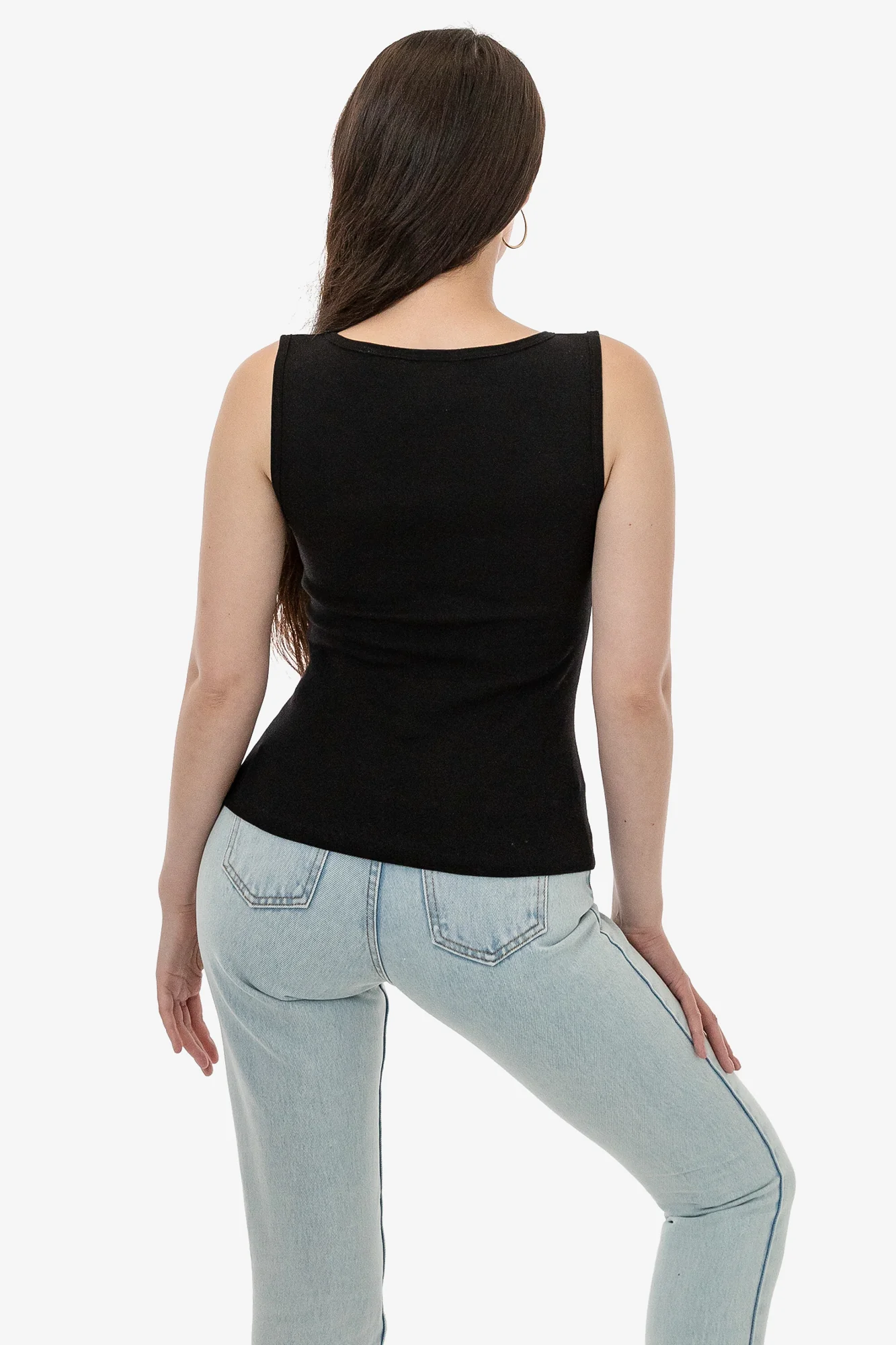 43045 - Baby Rib Sleeveless Boatneck Top - Image 3