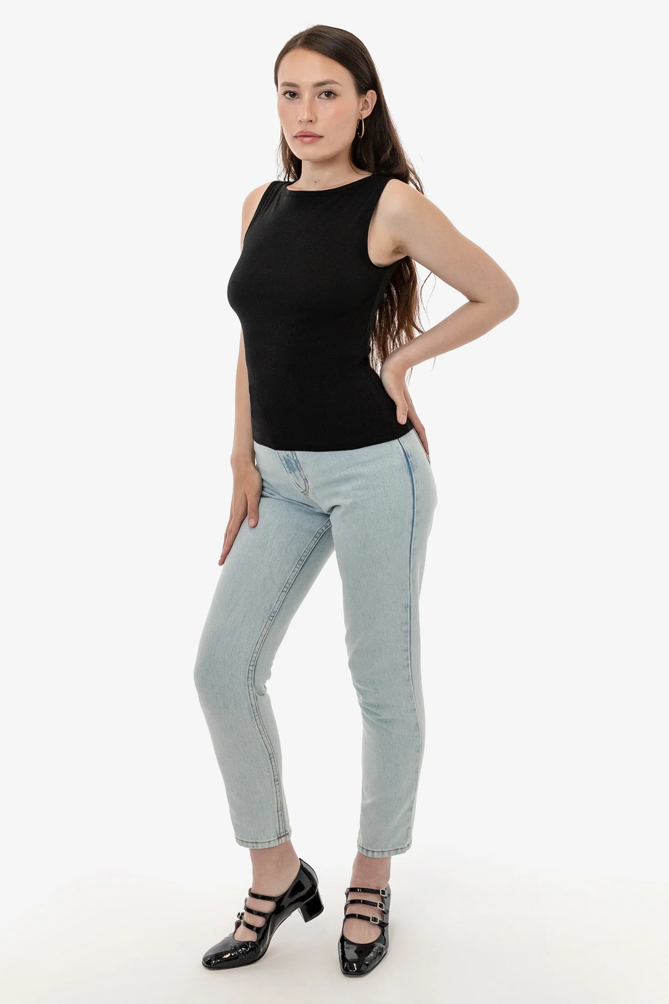 43045 - Baby Rib Sleeveless Boatneck Top - Image 9