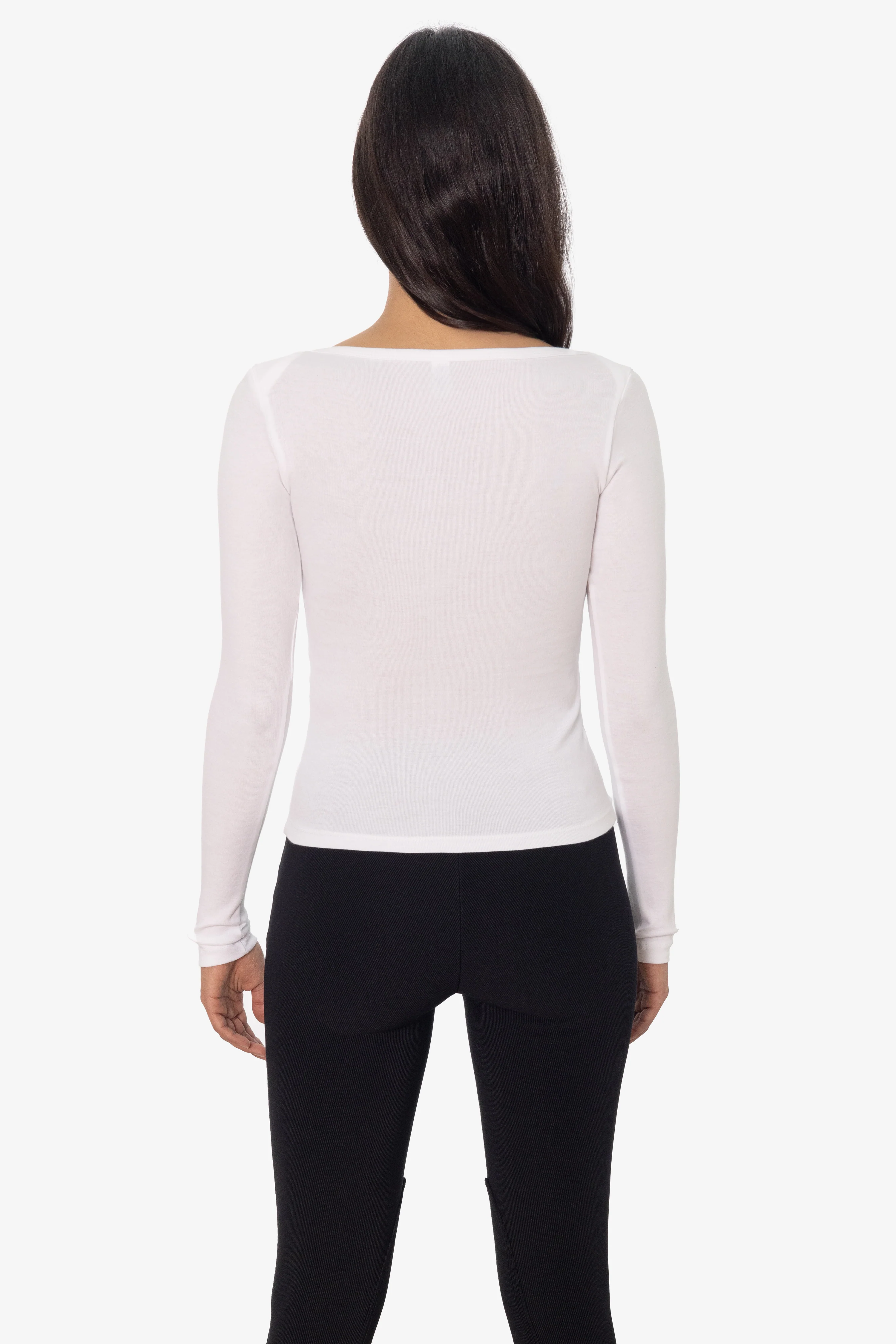 43070 - Baby Rib L/S Lap Neck Tee - Image 7