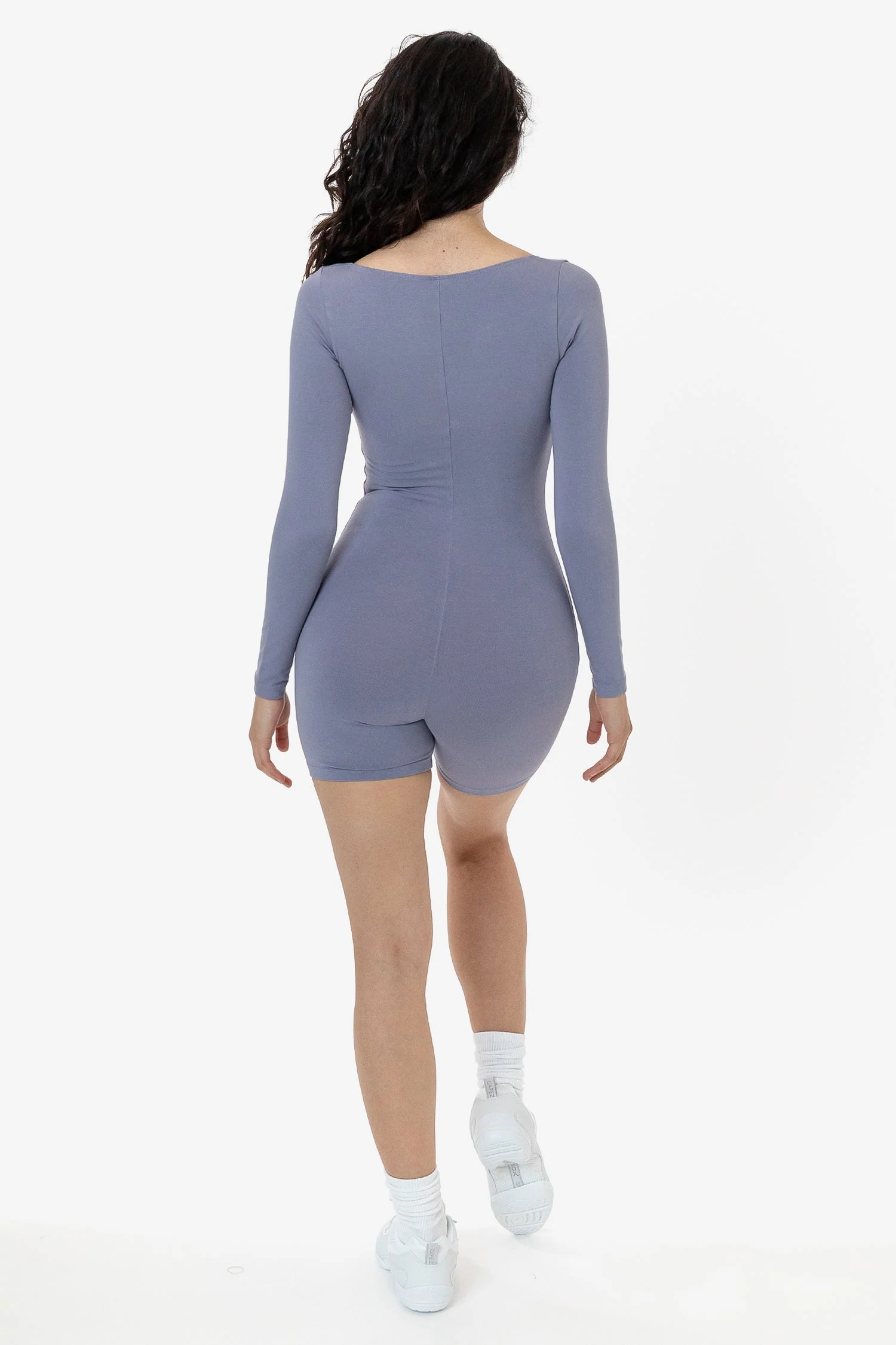 83058GD - Garment Dye Sweetheart Pinch Front Long Sleeve Biketard - Image 10