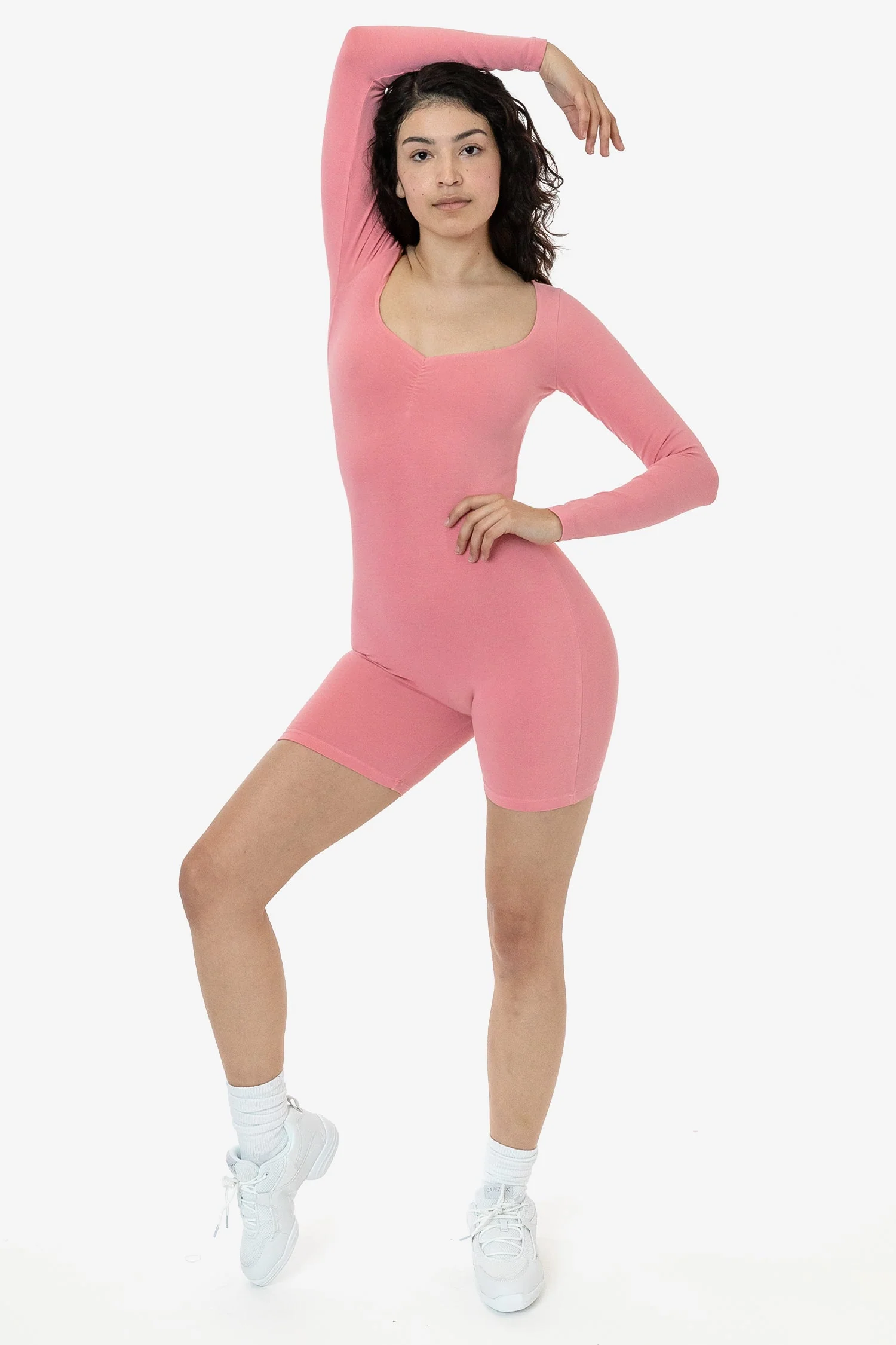 83058GD - Garment Dye Sweetheart Pinch Front Long Sleeve Biketard - Image 13