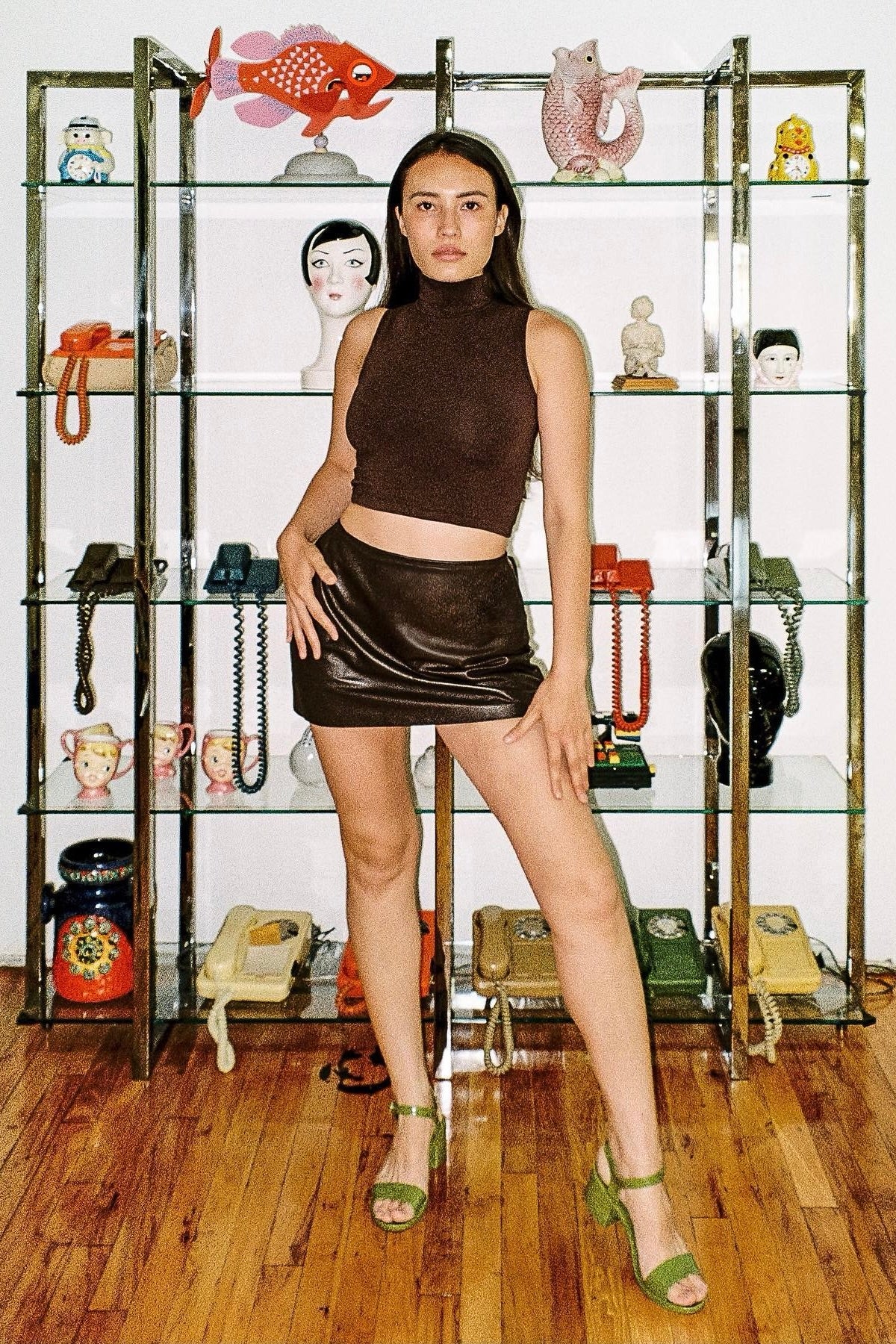 83073GD - Garment Dye Sleeveless Turtleneck Crop Top - Image 23