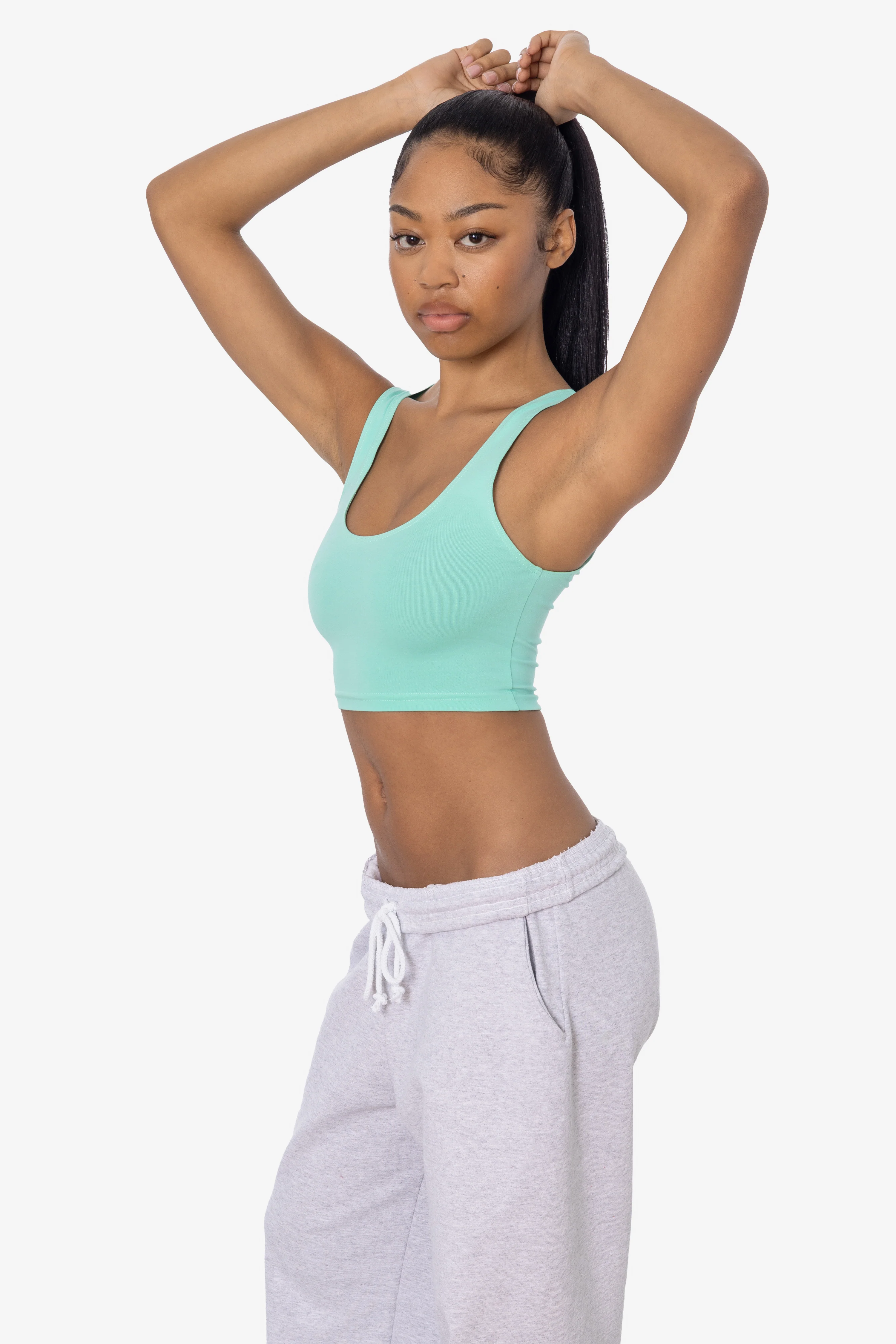 8383 - Cotton Spandex Tank Crop Top - Image 14