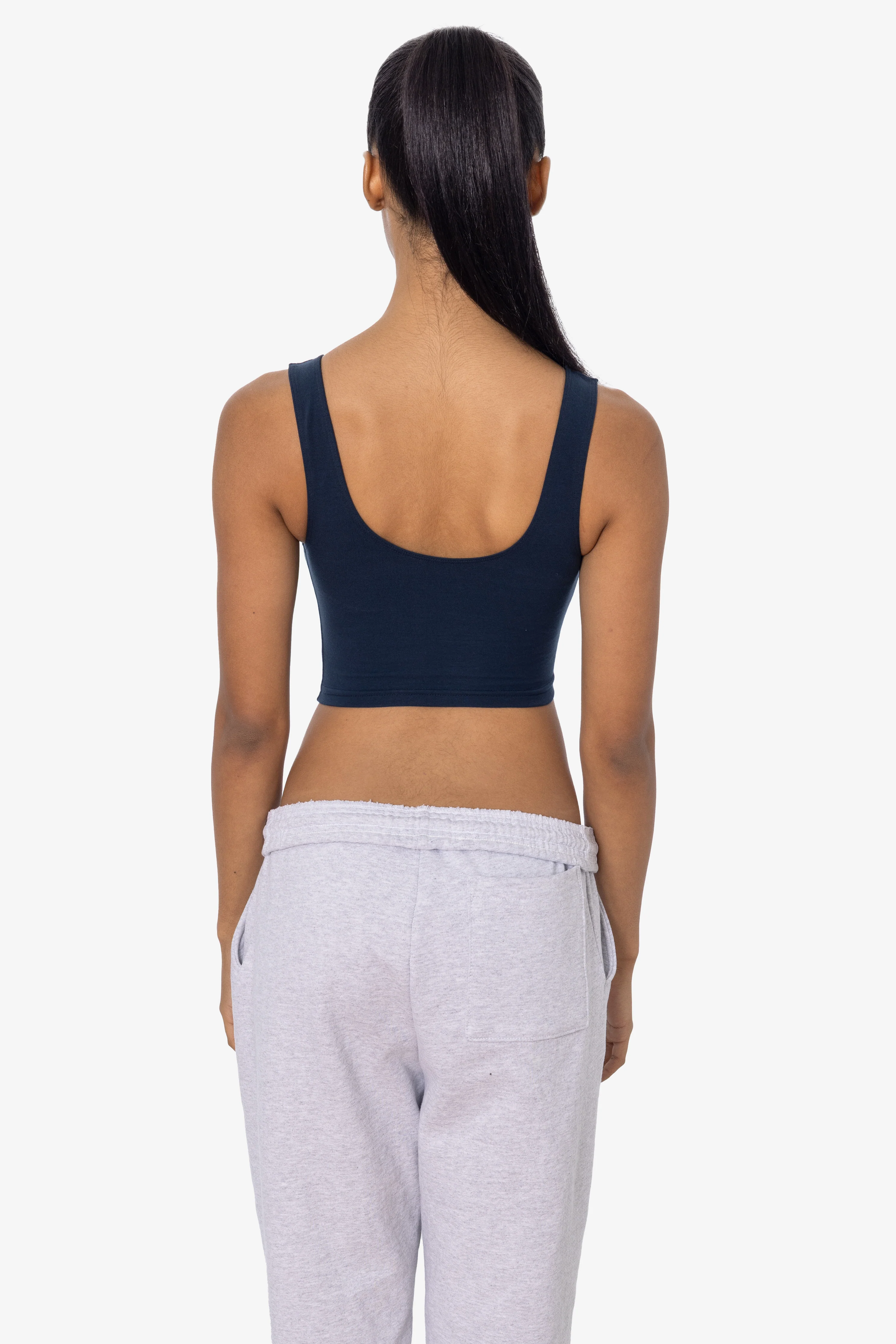 8383 - Cotton Spandex Tank Crop Top - Image 29