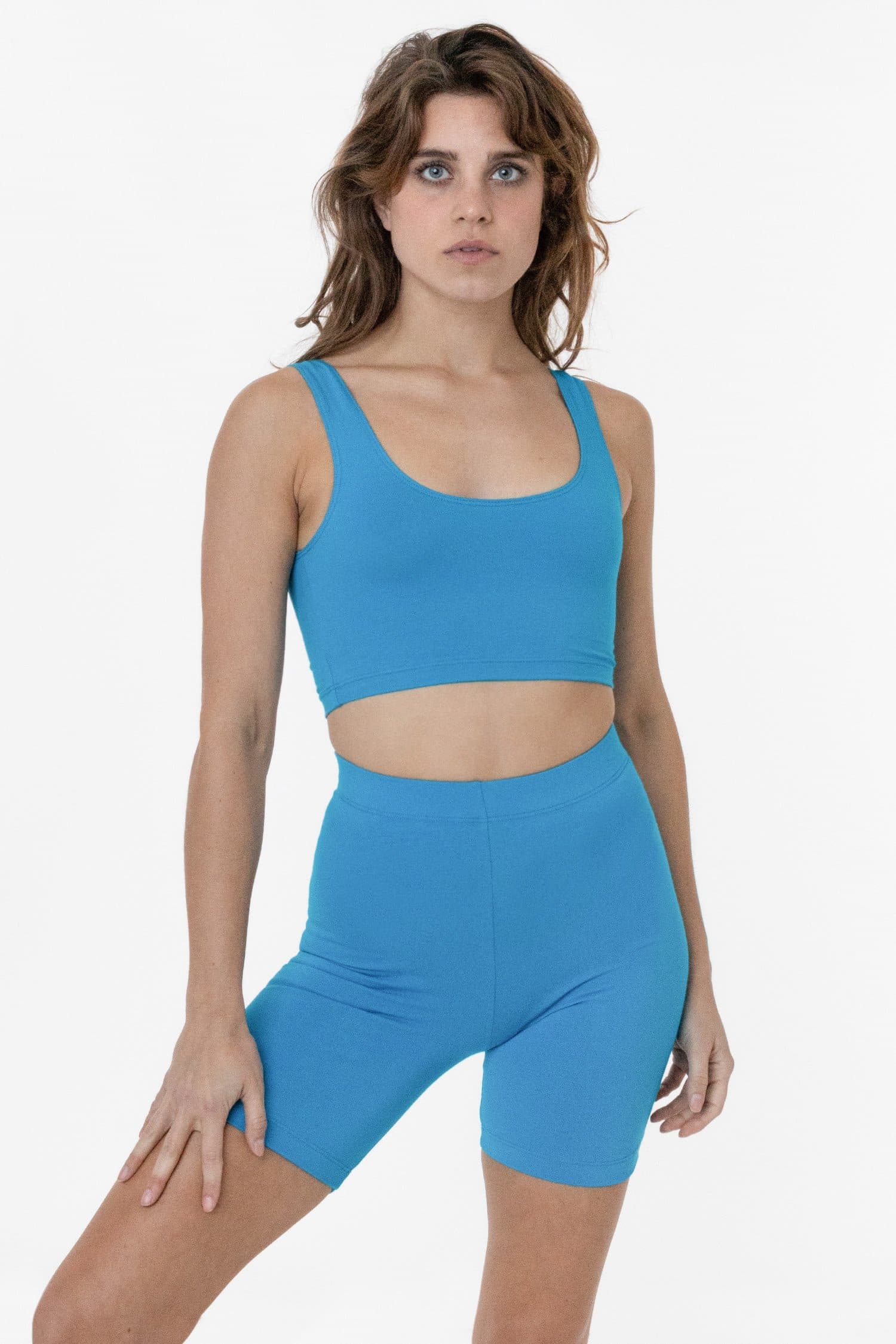 8383 - Cotton Spandex Tank Crop Top - Image 42
