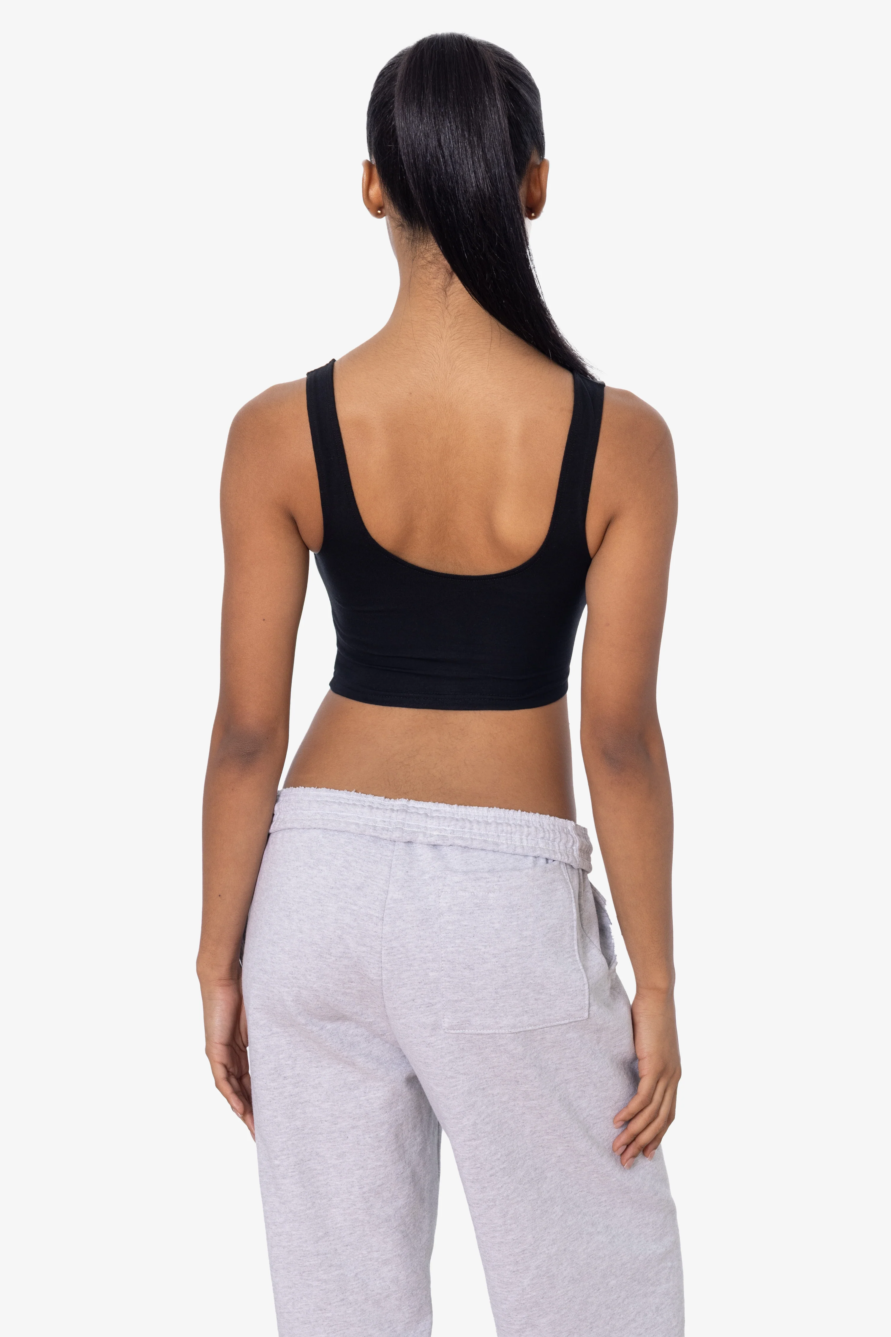 8383 - Cotton Spandex Tank Crop Top - Image 87