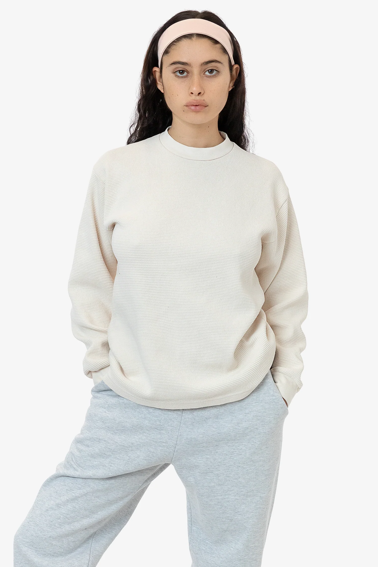 TX407GD Mix - Long Sleeve Heavy Thermal Crew Neck - Image 3