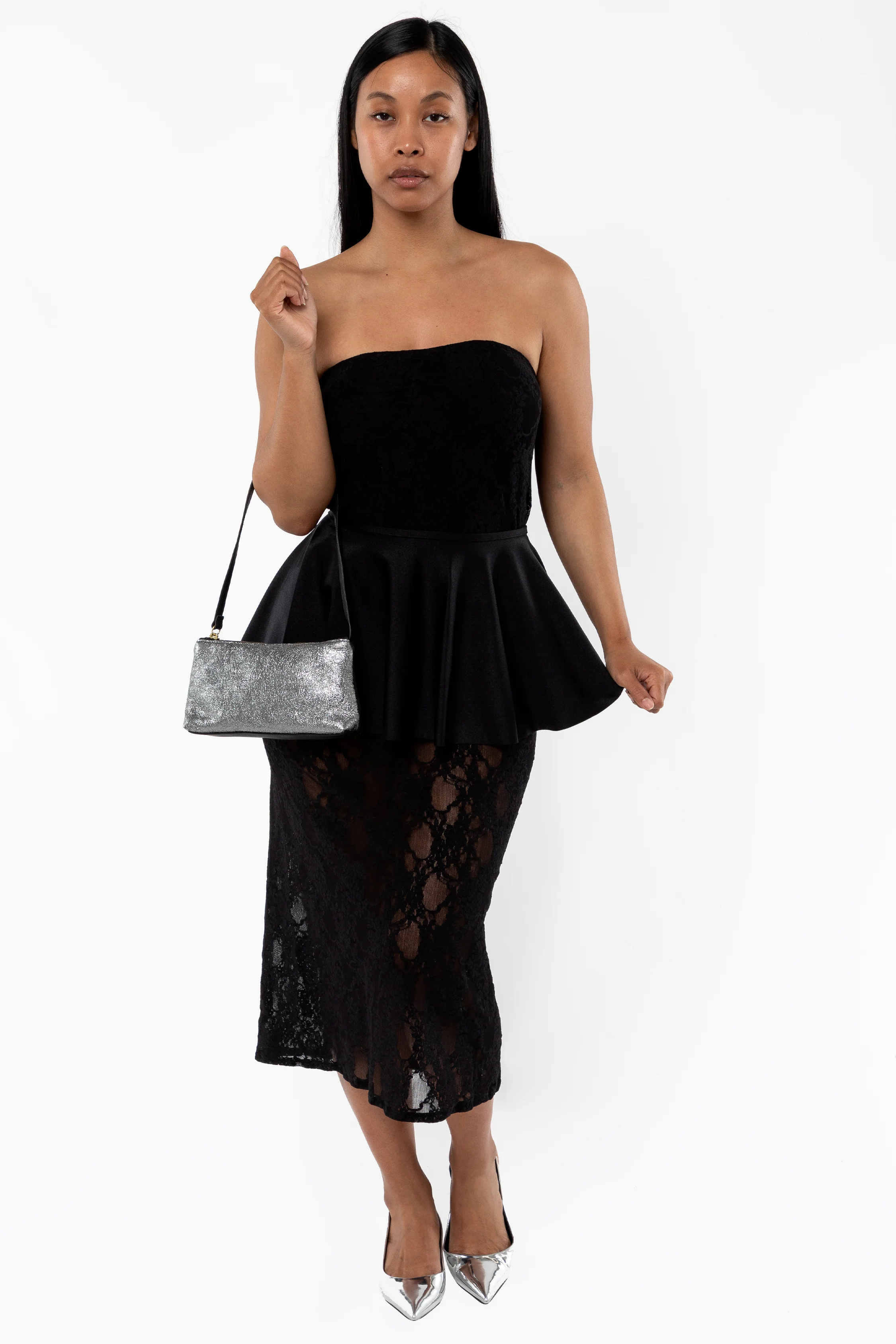 FNS800 - Floral Lace Midi Tube Dress - Image 6
