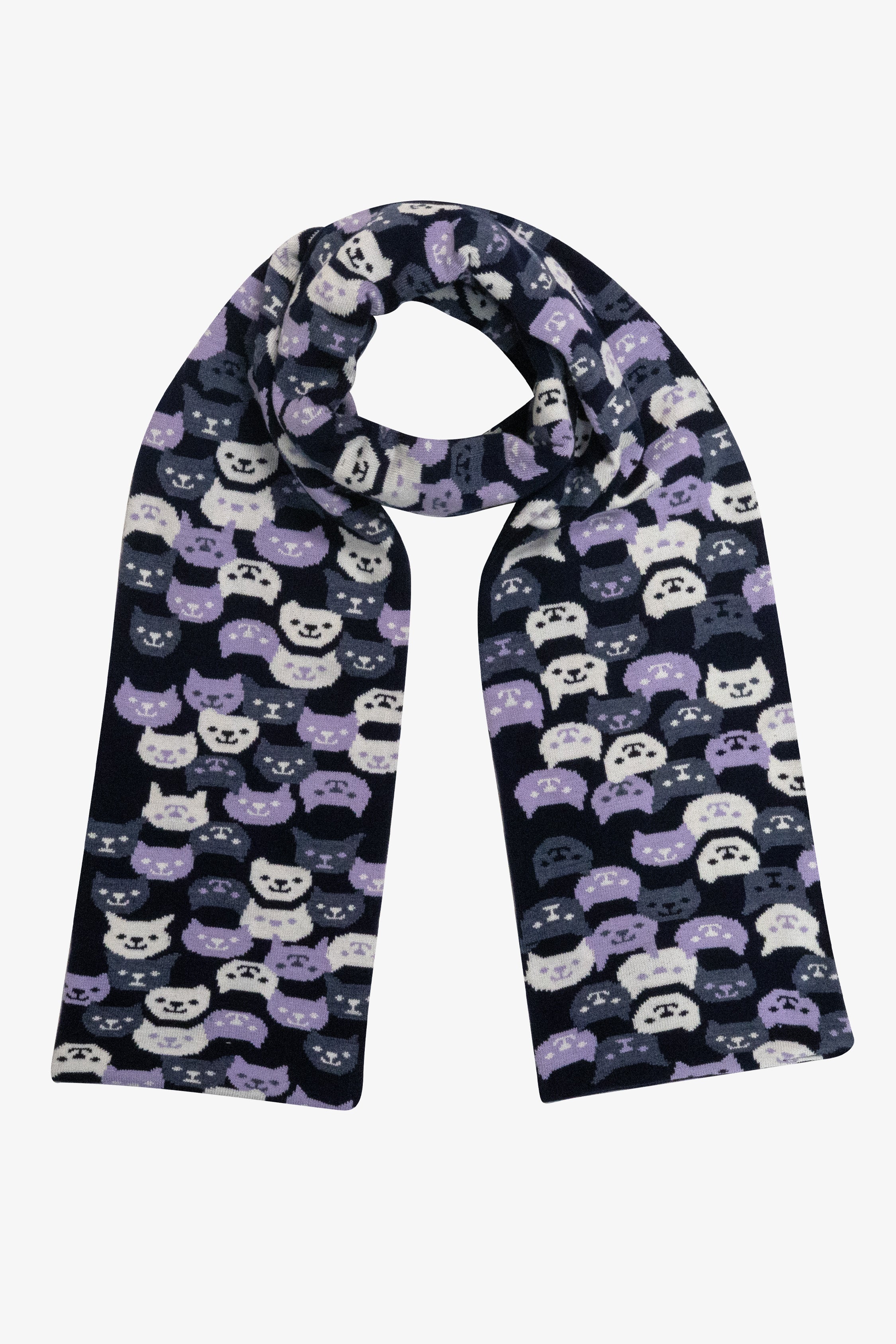 JQSCARF41 - Smiling Cat Scarf - Image 9