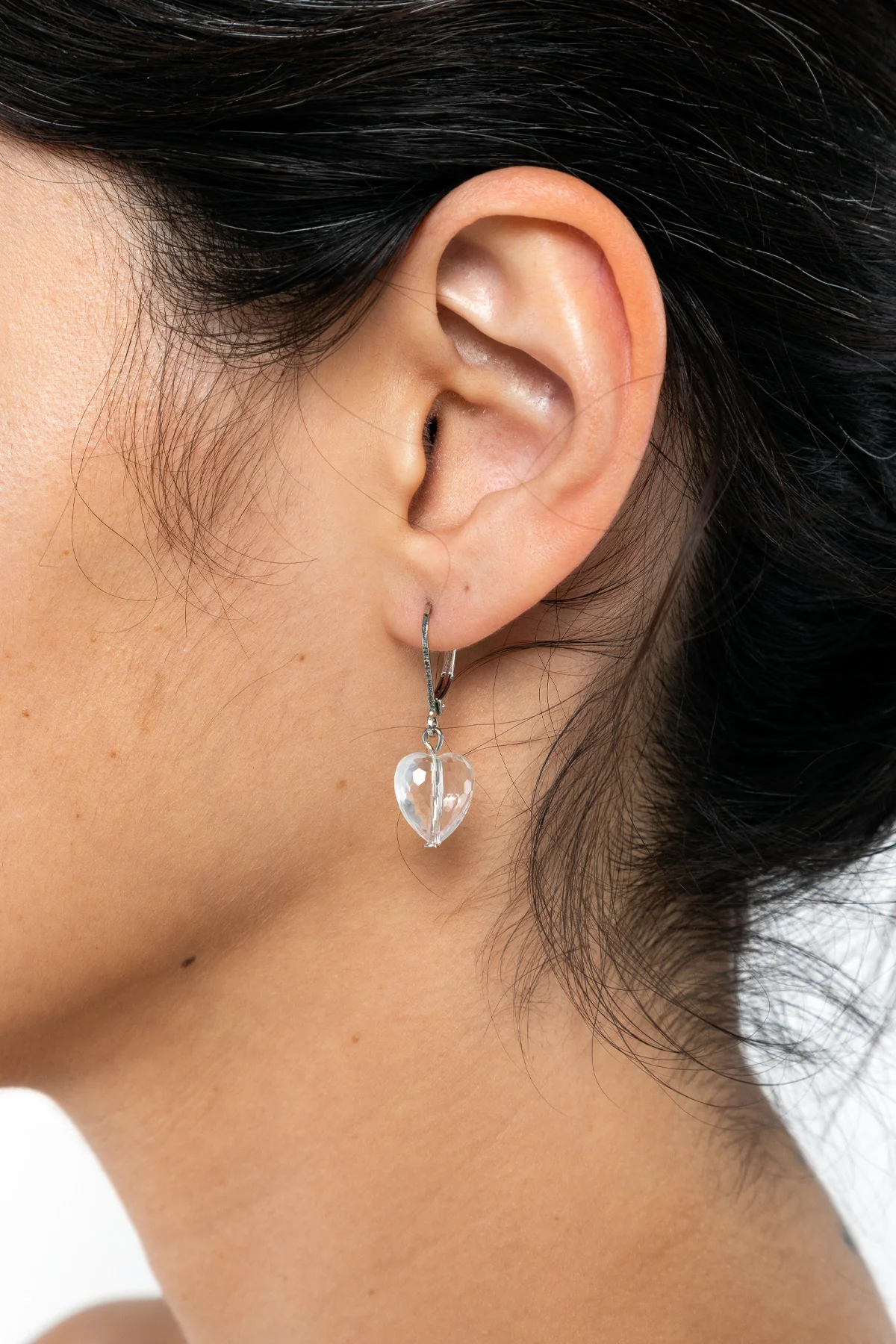 JWL12MH - 12mm Lucite Heart Drop Earrings - Image 2