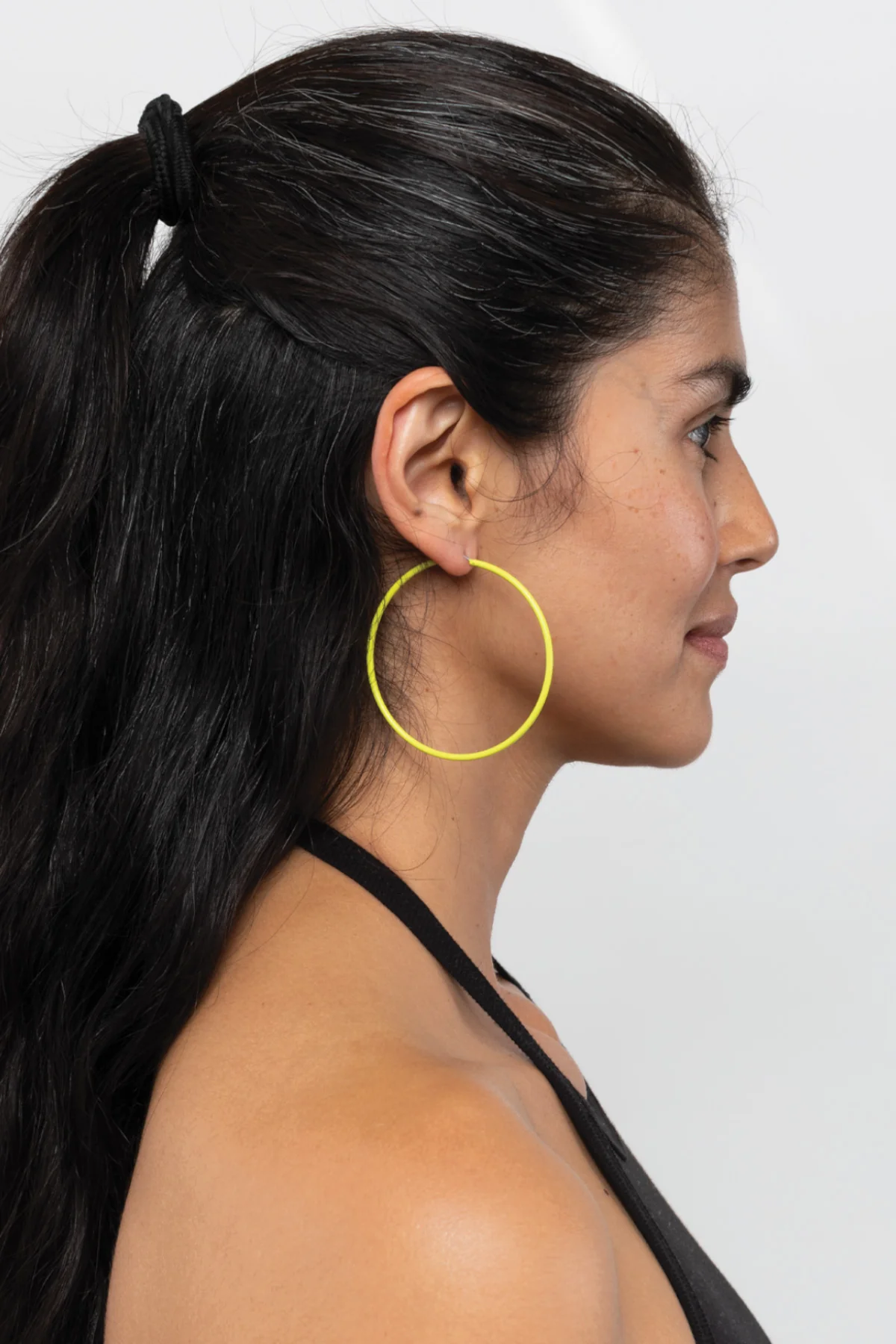JWLNHE - Neon Yellow Hoop Earrings - Image 2