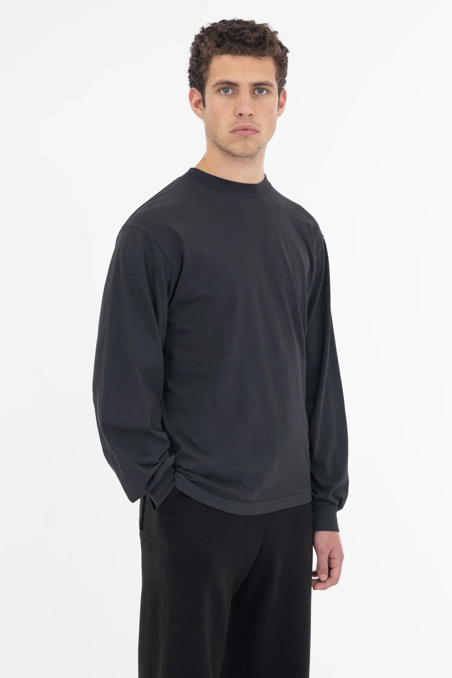 1807GD - 6.5oz Long Sleeve Garment Dye Crew Neck T-Shirt - Image 12