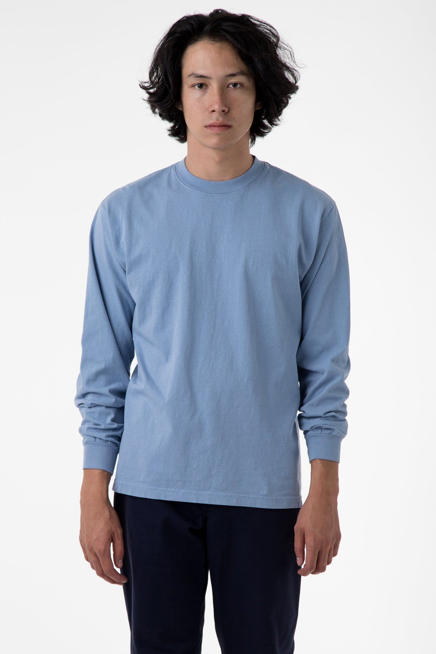 1807GD - 6.5oz Long Sleeve Garment Dye Crew Neck T-Shirt - Image 13