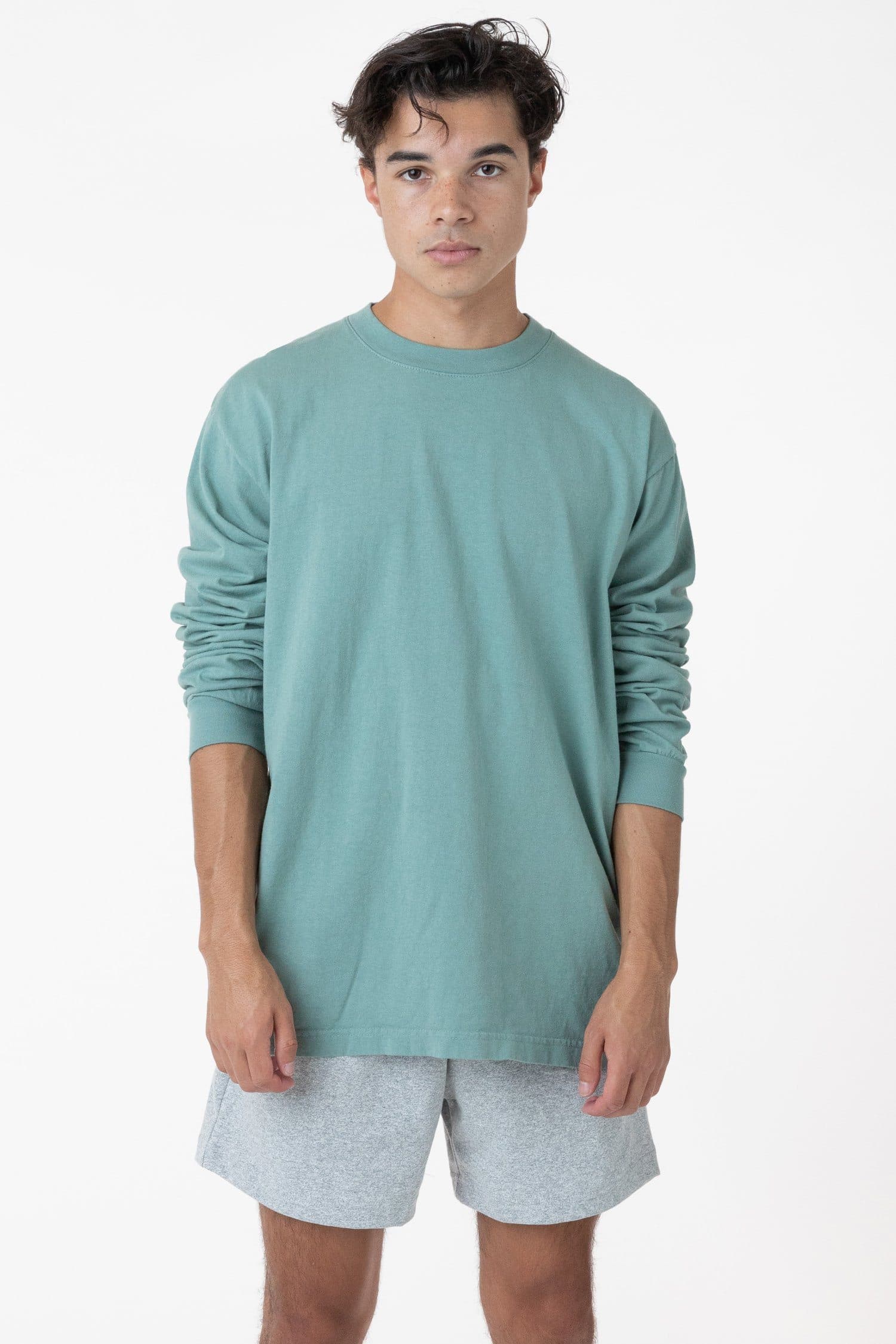 1807GD - 6.5oz Long Sleeve Garment Dye Crew Neck T-Shirt - Image 18