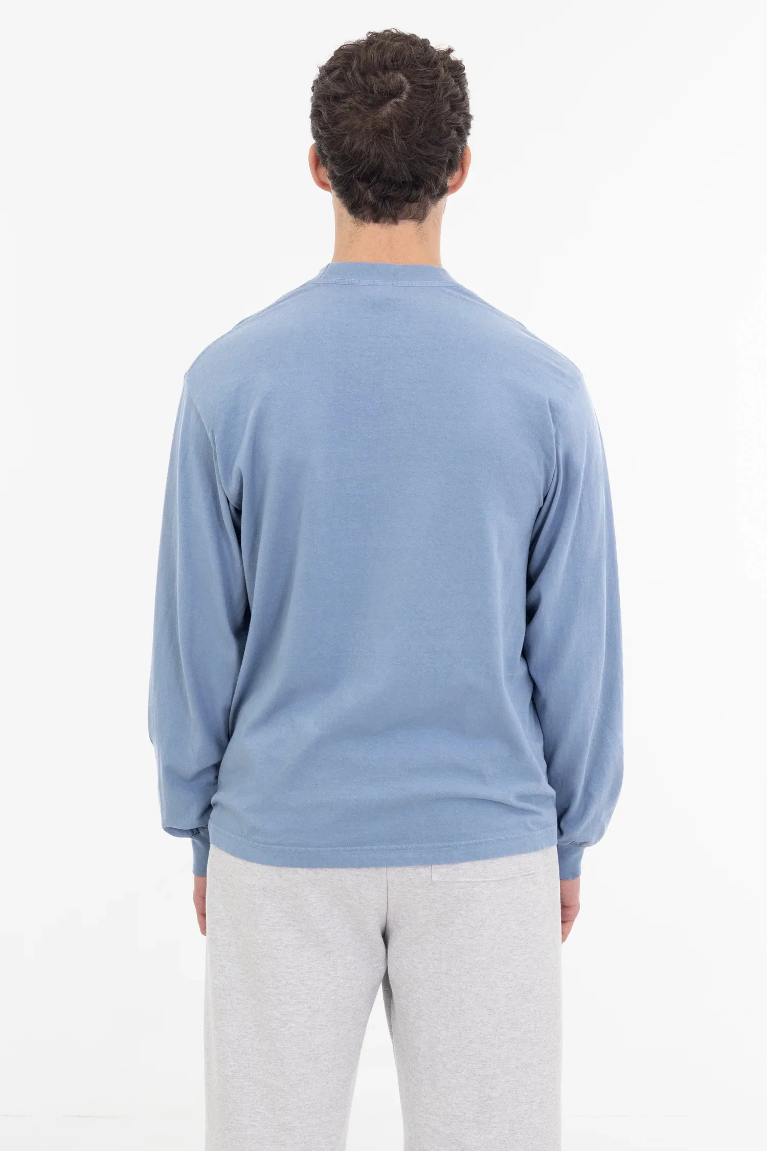 1807GD - 6.5oz Long Sleeve Garment Dye Crew Neck T-Shirt - Image 2
