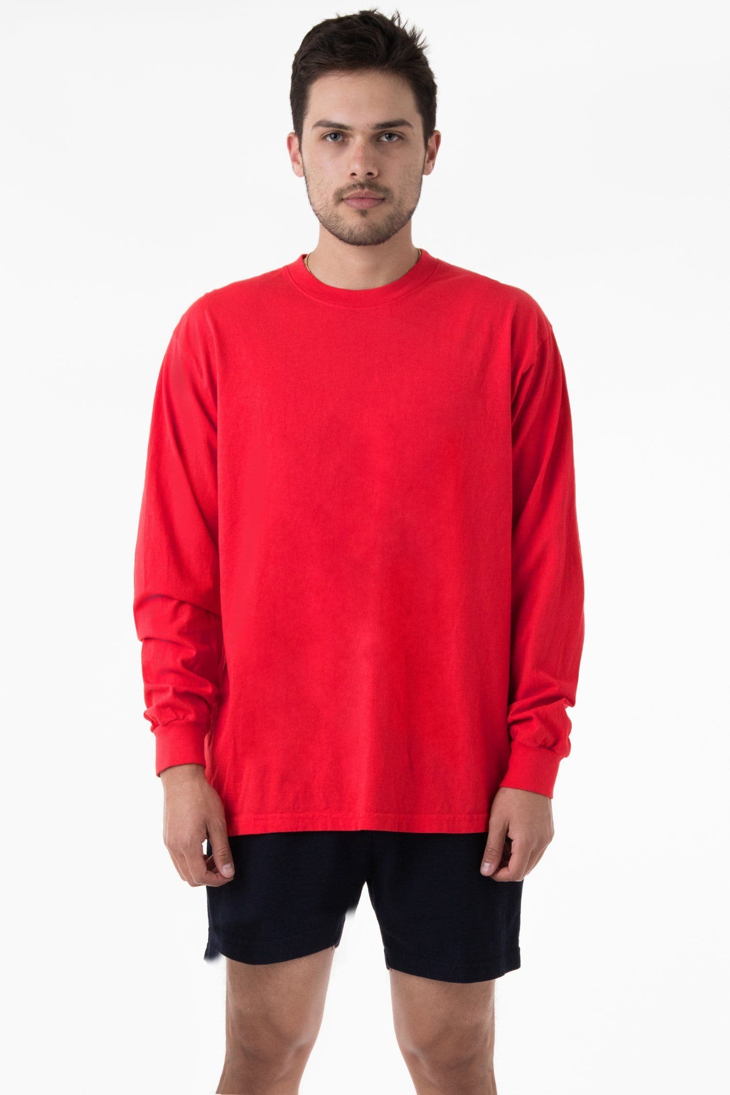 1807GD - 6.5oz Long Sleeve Garment Dye Crew Neck T-Shirt - Image 21