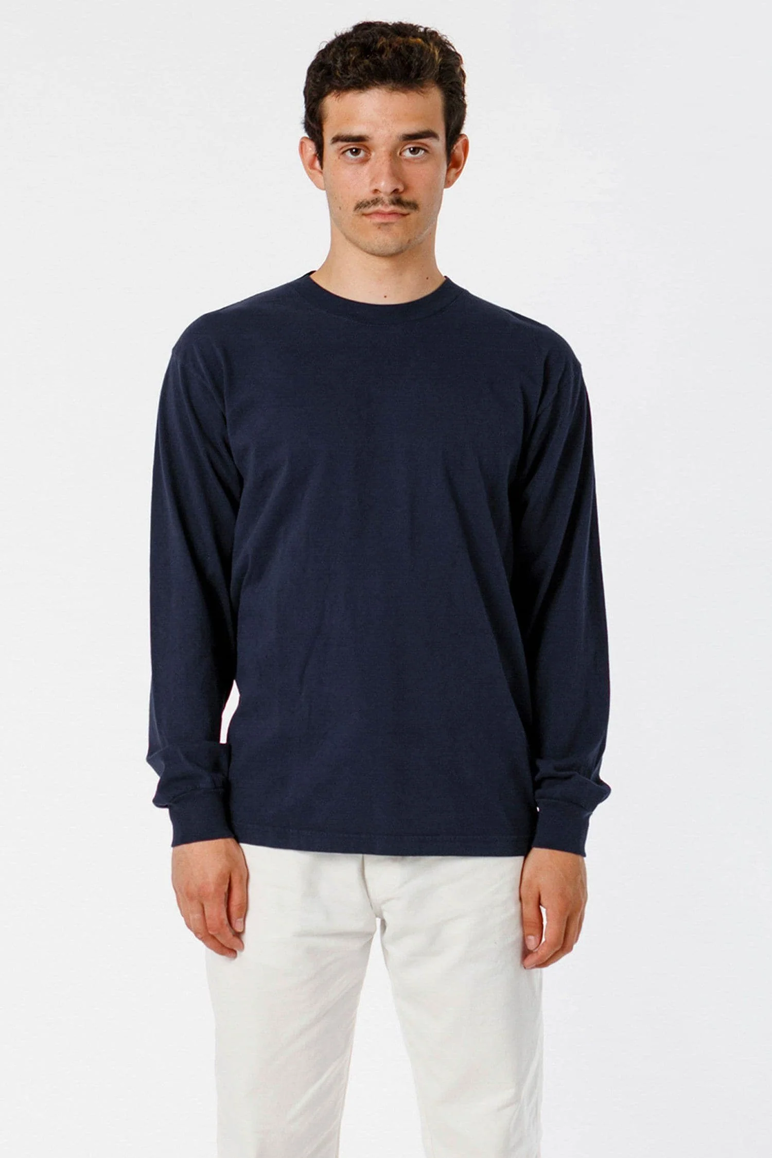 1807GD - 6.5oz Long Sleeve Garment Dye Crew Neck T-Shirt - Image 23