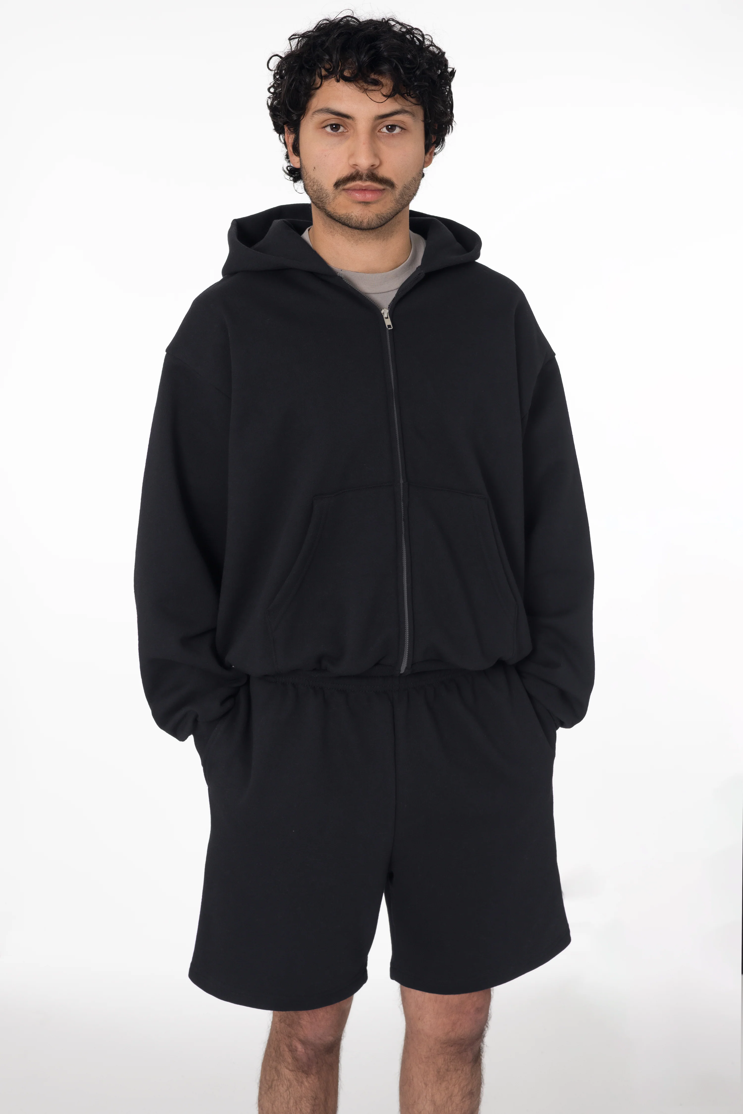 MWF10 - 10 oz. Mid-weight Poly Cotton Fleece Waist Length Zip-Up Hoodie - Image 4