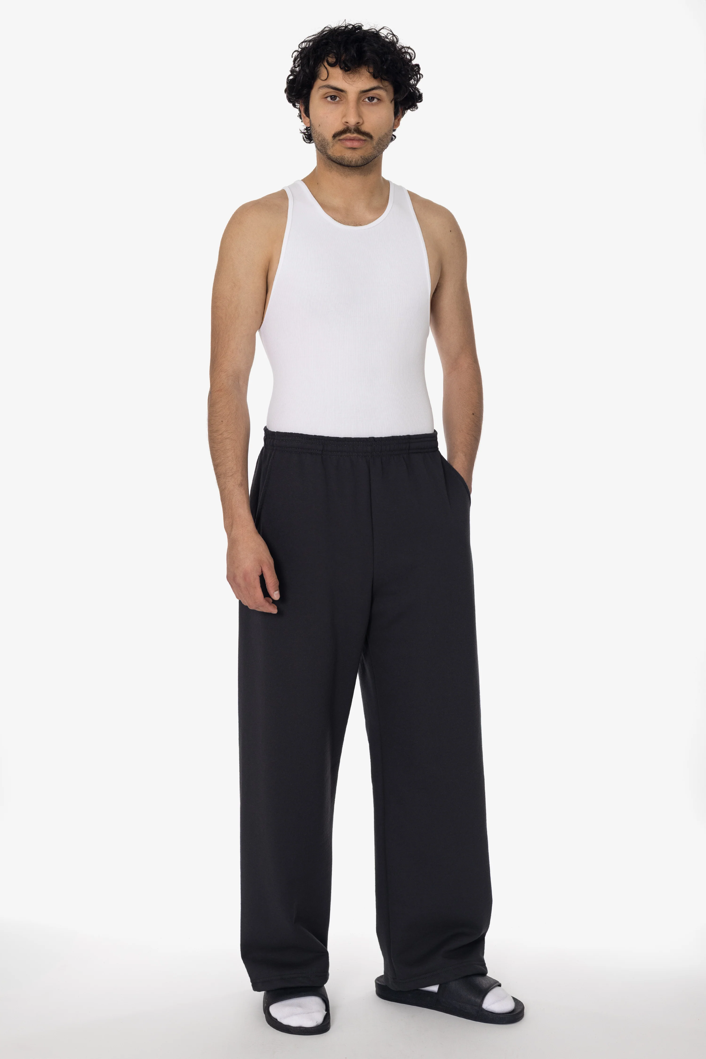 MWF1045 - 10 oz. Mid-Weight Poly Cotton Fleece Wide Open Bottom Sweatpant - Image 11