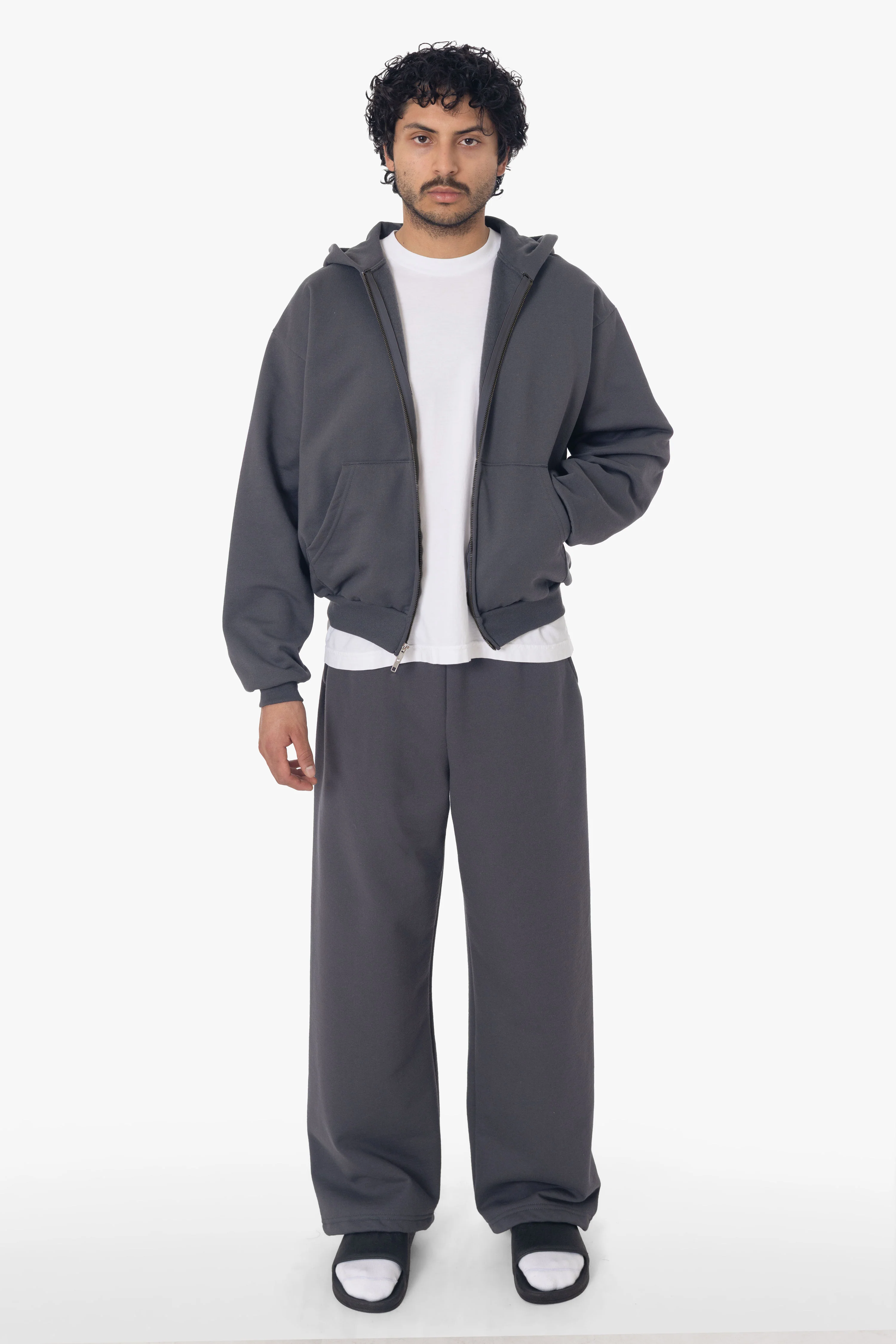 MWF1045 - 10 oz. Mid-Weight Poly Cotton Fleece Wide Open Bottom Sweatpant - Image 5
