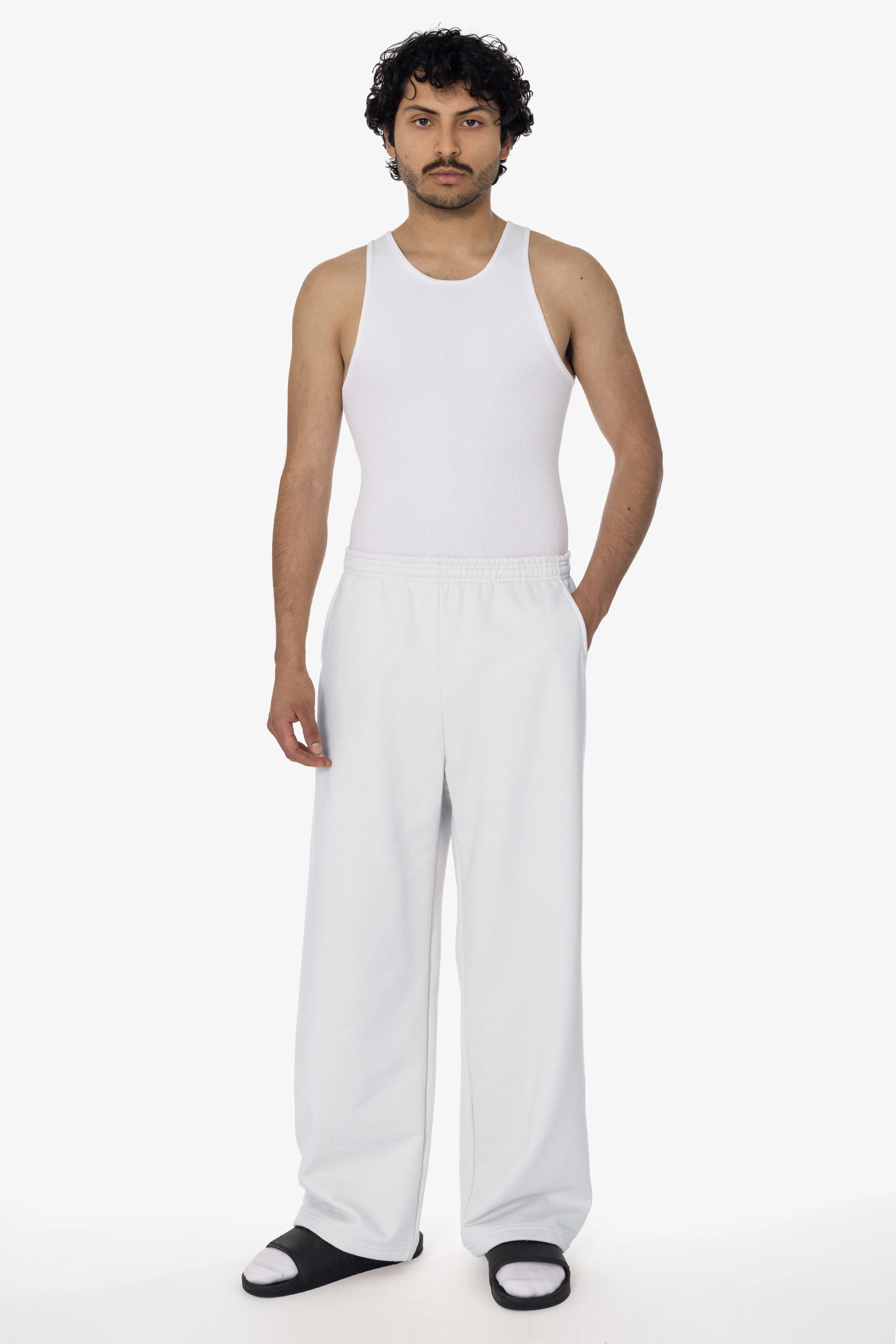 MWF1045 - 10 oz. Mid-Weight Poly Cotton Fleece Wide Open Bottom Sweatpant - Image 7