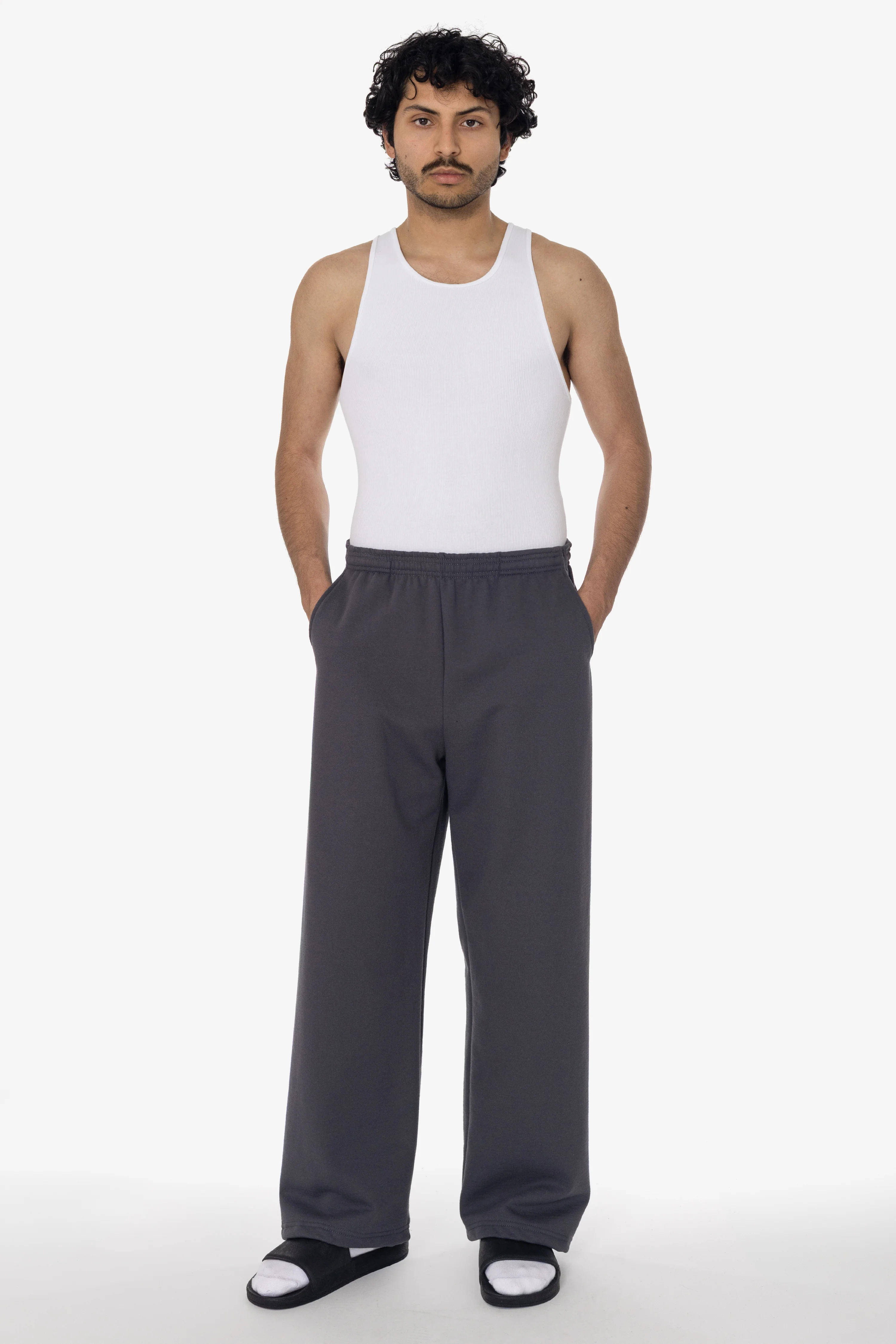 MWF1045 - 10 oz. Mid-Weight Poly Cotton Fleece Wide Open Bottom Sweatpant - Image 9