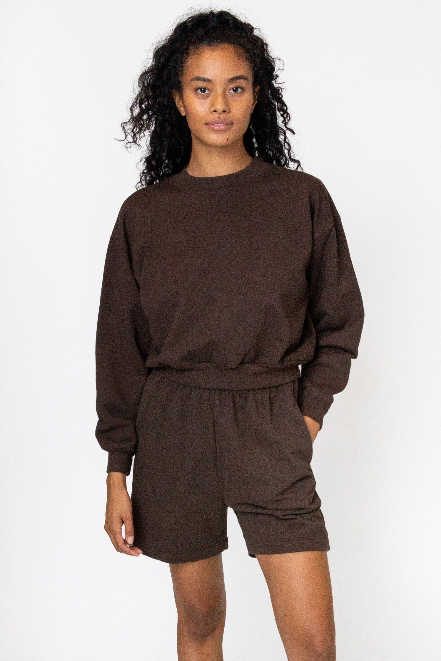MWT06GD - Garment Dyed Cropped Mock Neck French Terry Pullover - Image 2