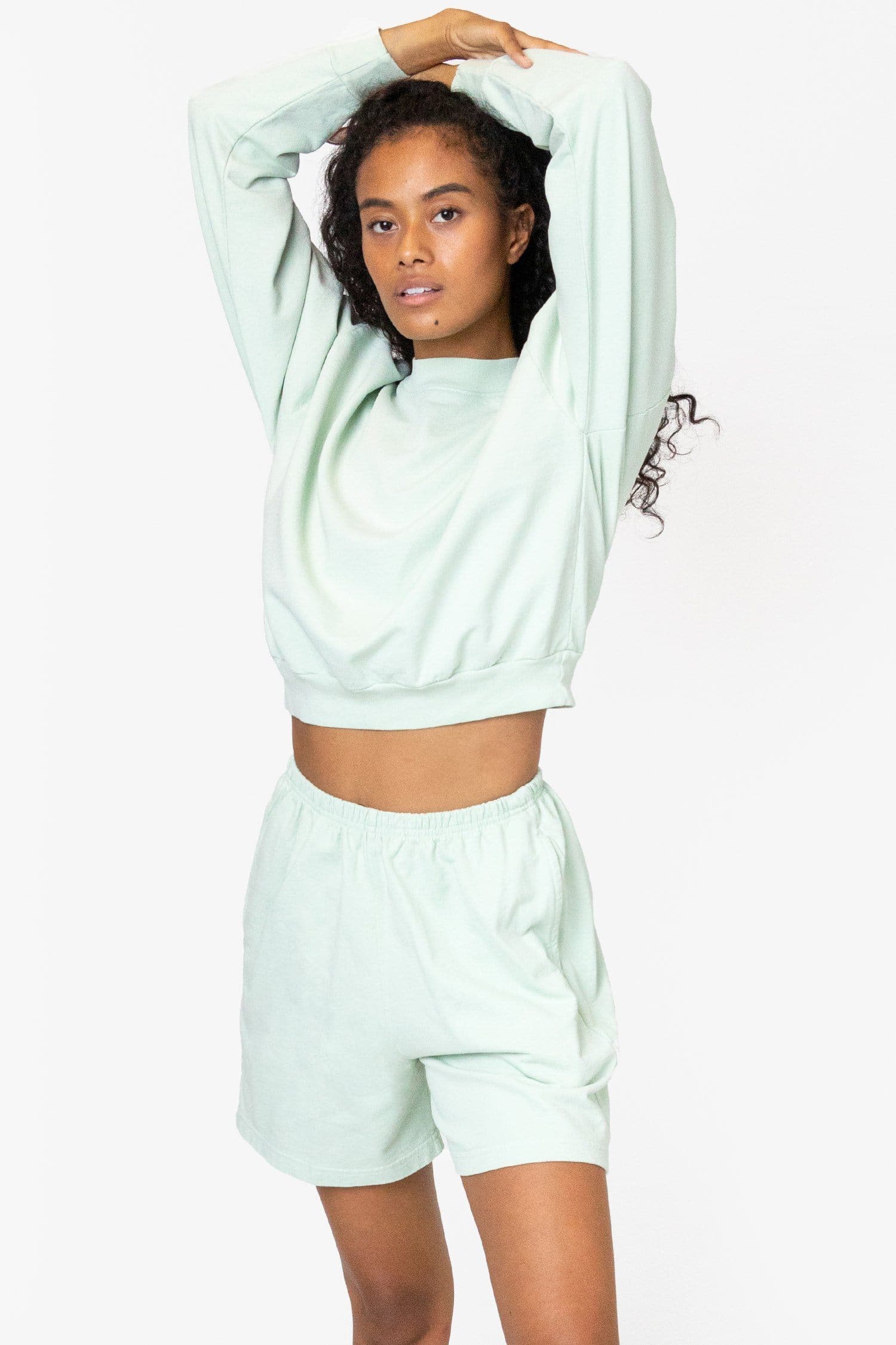 MWT06GD - Garment Dyed Cropped Mock Neck French Terry Pullover - Image 6