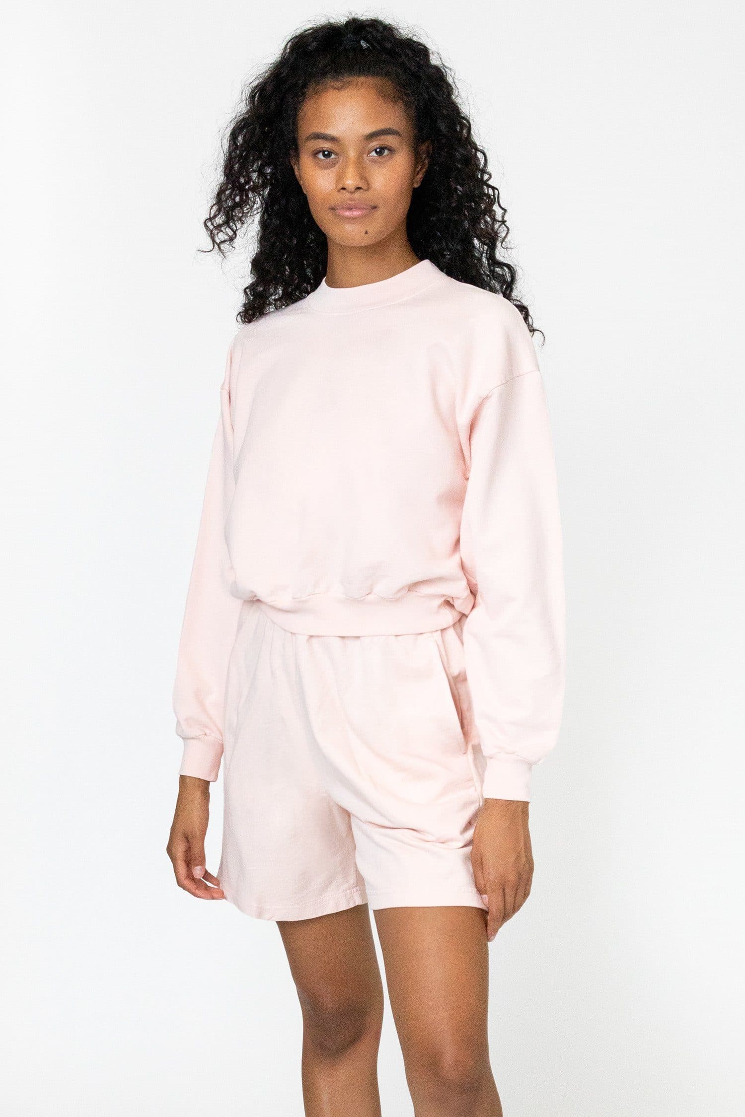 MWT06GD - Garment Dyed Cropped Mock Neck French Terry Pullover - Image 8