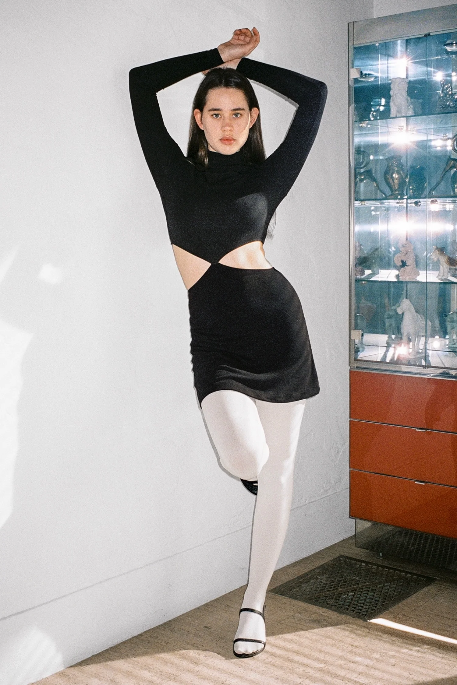 PON408 - Ponte Diamond Cutout Dress