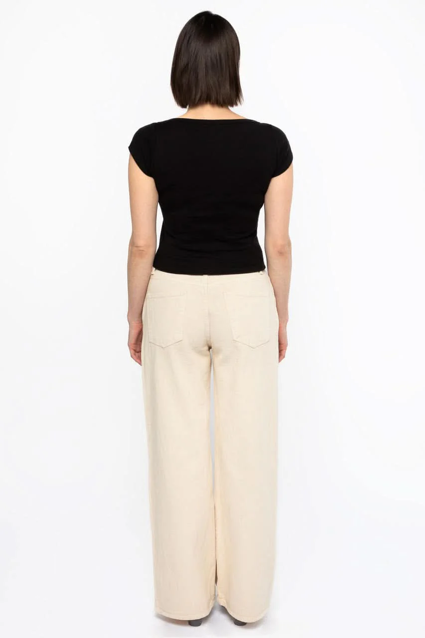 RBDW401GD - 12 oz Bull Denim Mid Rise Wide Leg Jeans - Image 2