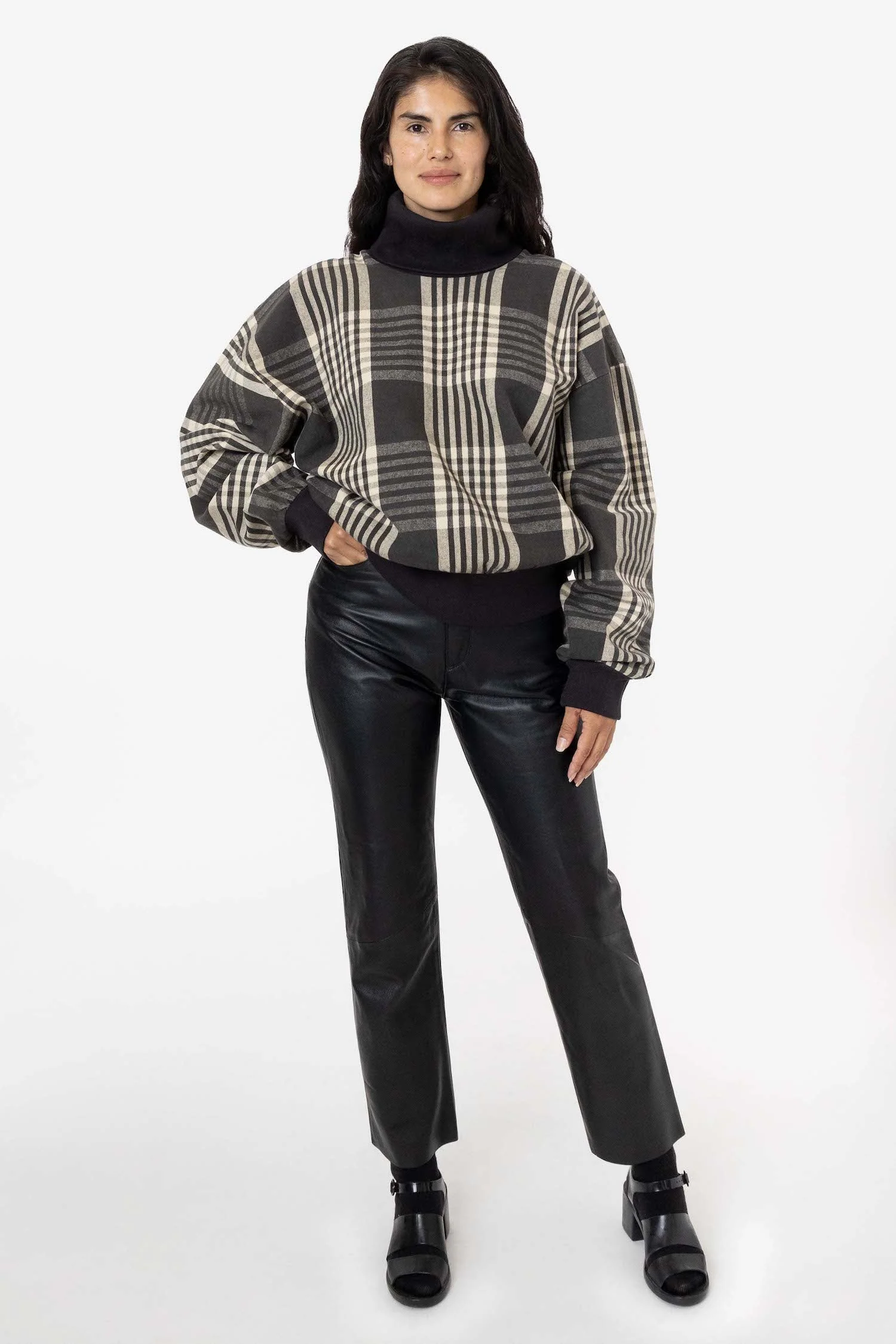 RCF01 - Flannel Turtleneck Sweater with Heavy Cotton Rib - Image 2
