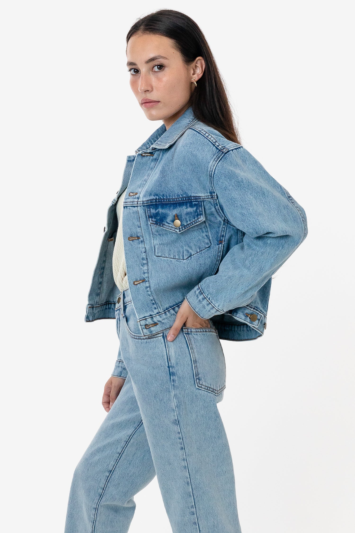 RDNW03 - Denim Cropped Jacket - Image 2