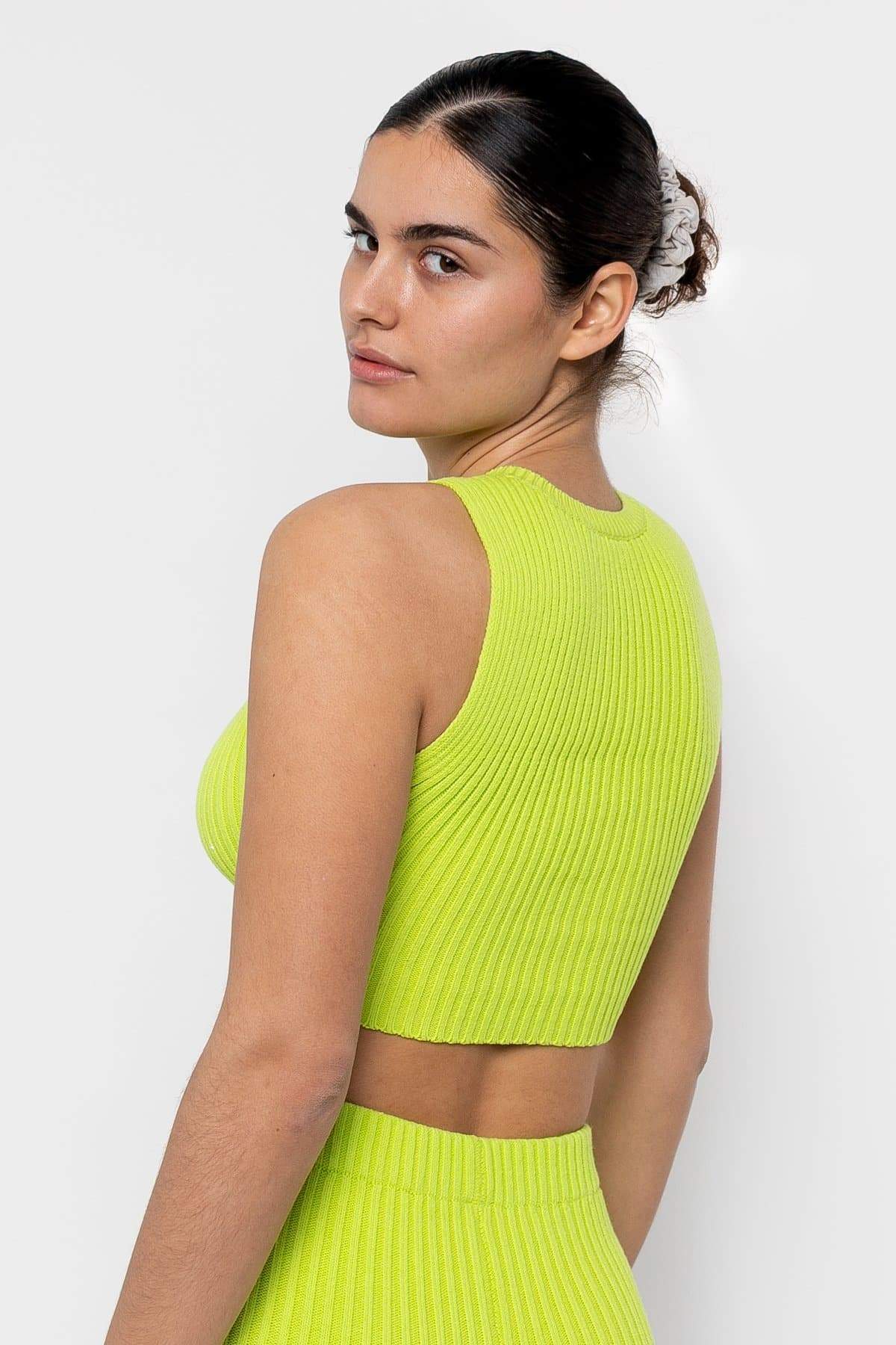 RFK50 - Ultra Heavy Knit Ribbed Crop Top - Image 2