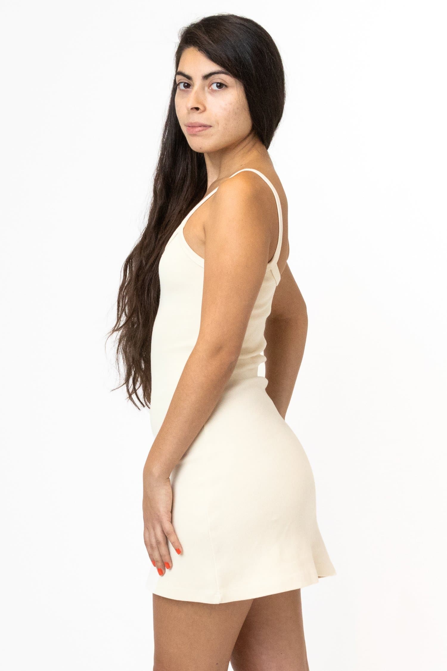 RHR318GD - Heavy Rib Spaghetti Mini Dress - Image 14