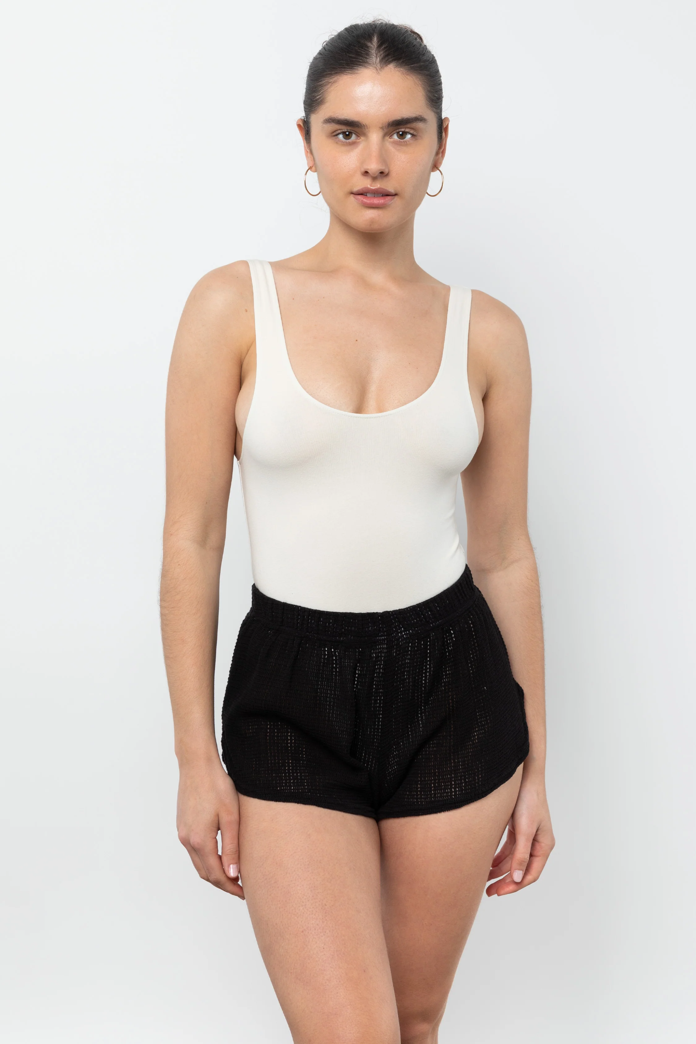 RIN304GD - Cotton Fishnet Garment Dye Shorts - Image 2