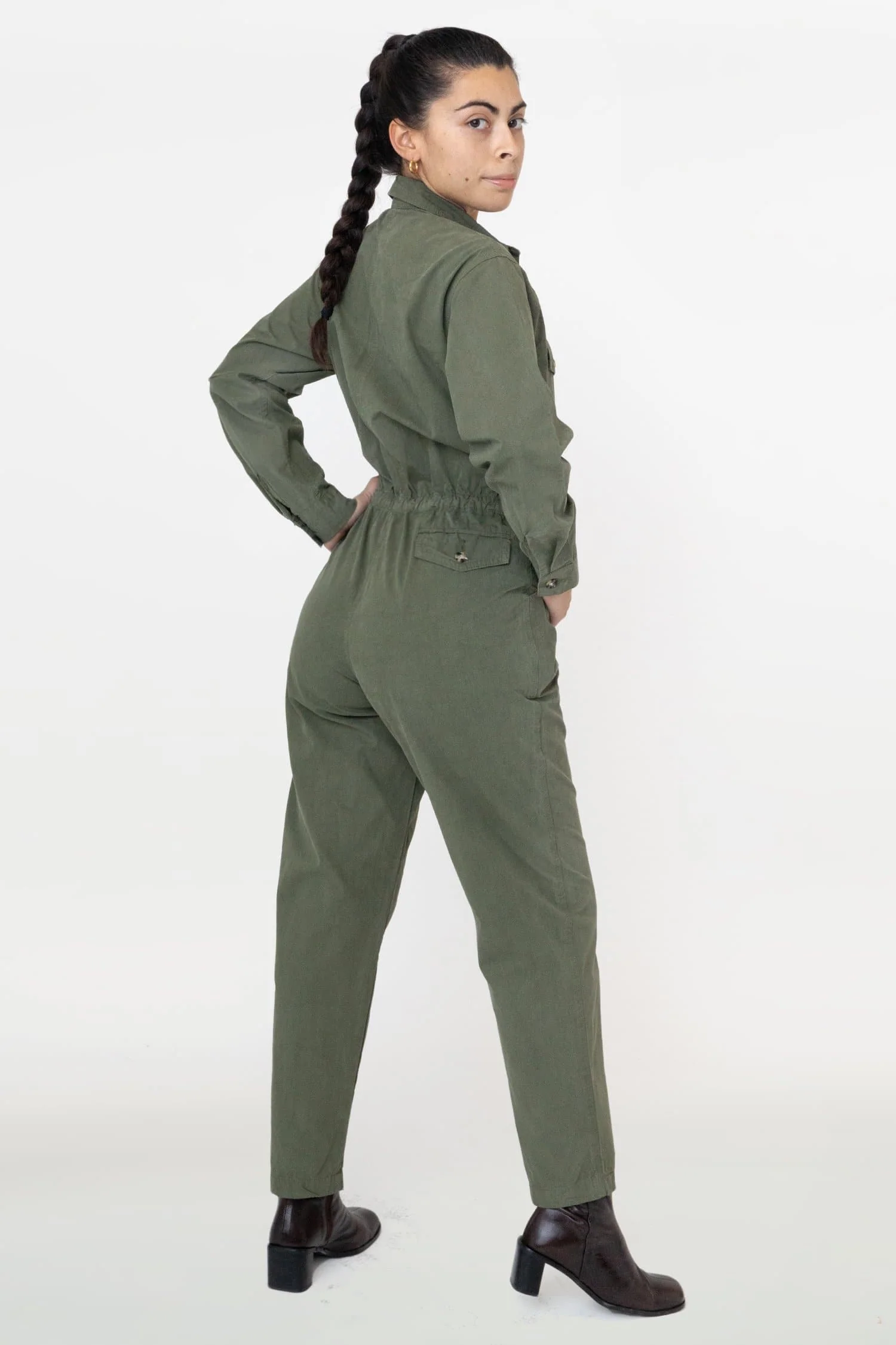 RJC3207GD - Cotton Poplin Utility Jumpsuit - Image 4