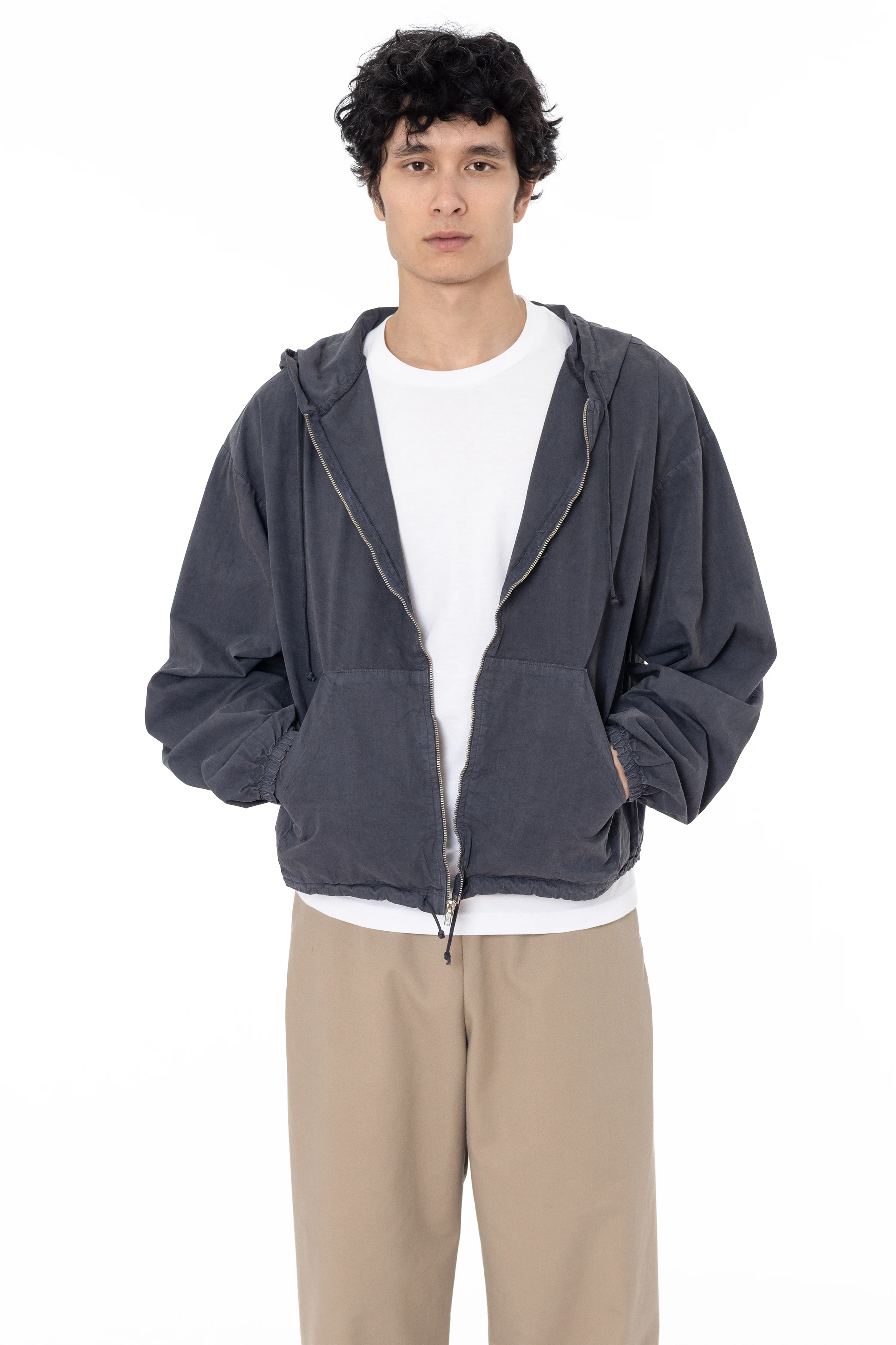 RJC410GD - Cotton Poplin Zip-Up Hooded Jacket