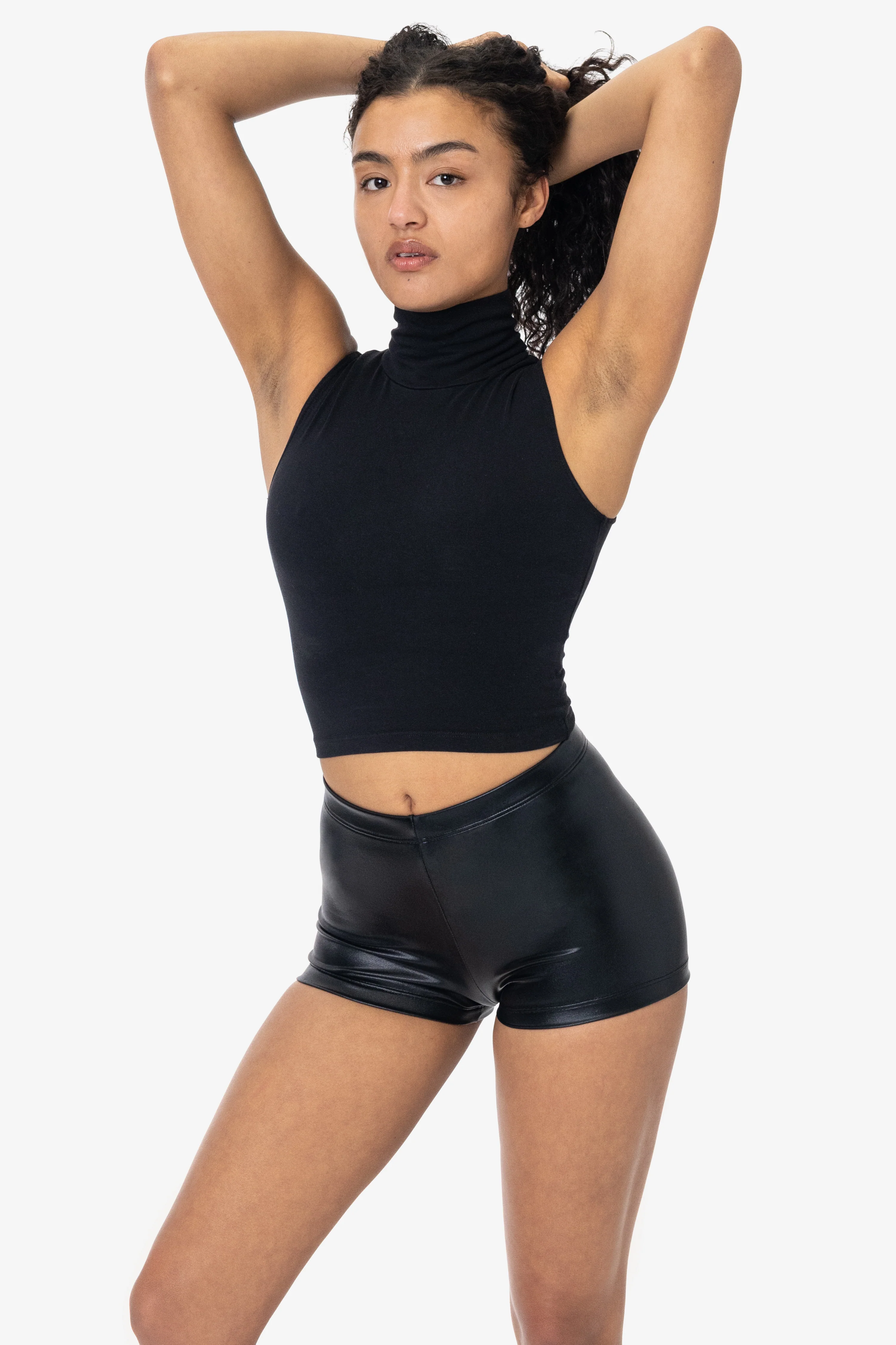 RLA330 - Lamé Mid-Rise Short Short - Image 2